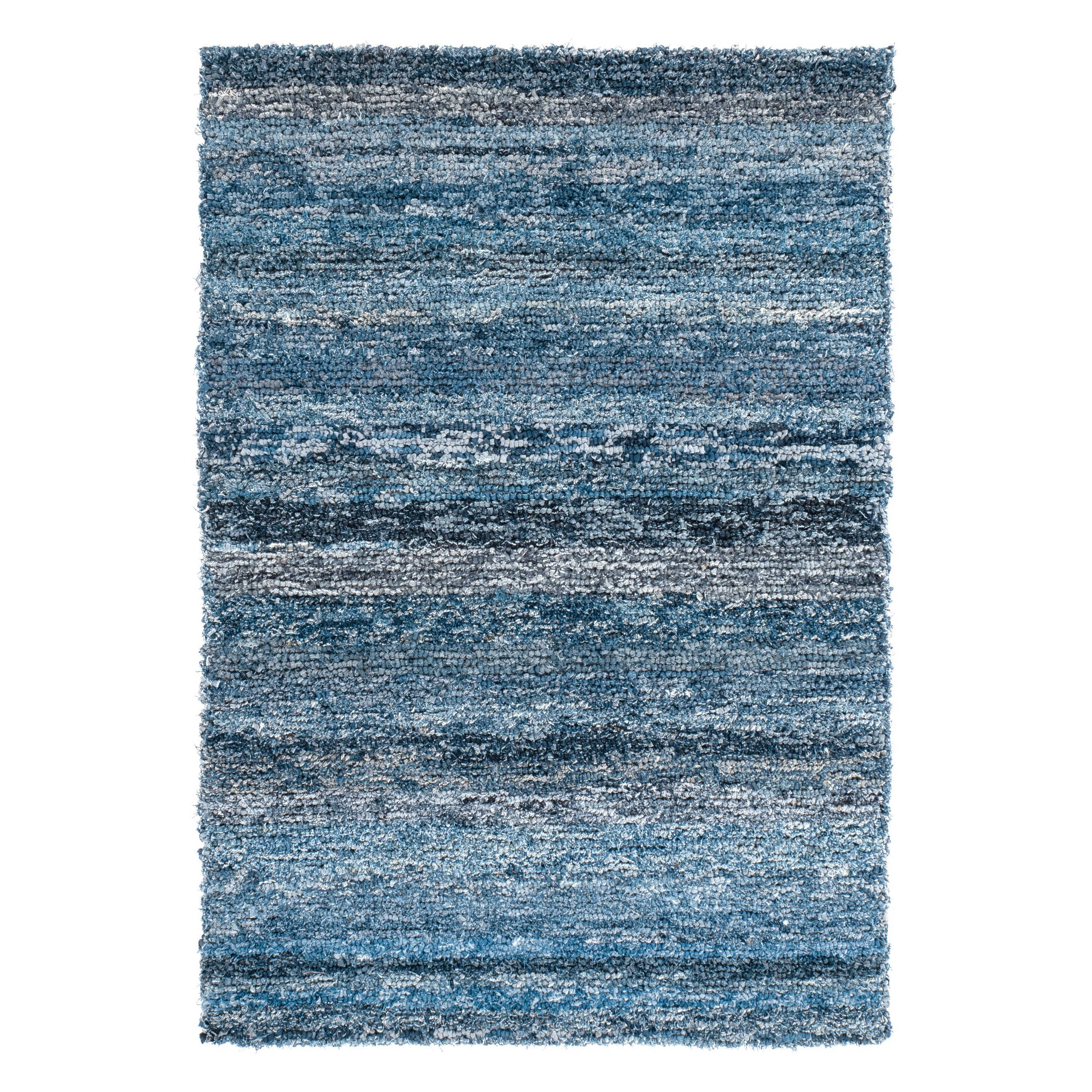 Denim Chindi Hand Hooked Cotton Rug | Blue – Annie Selke