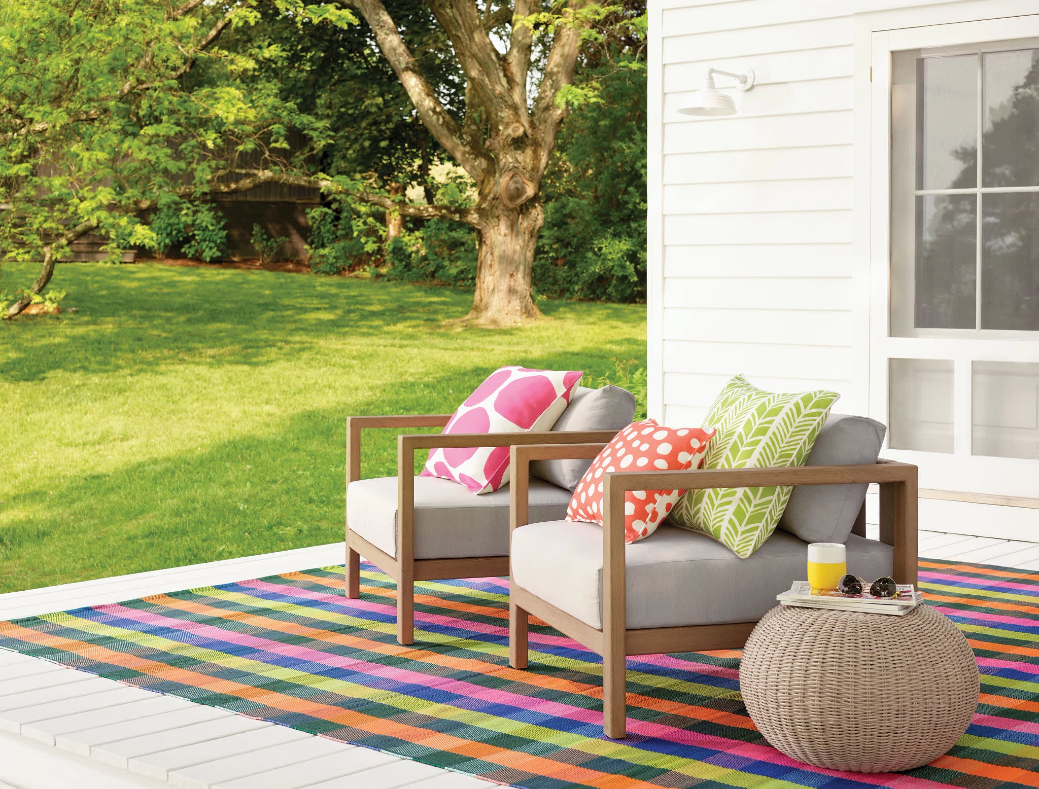 Happy Plaid Handwoven Indoor/Outdoor Rug | Multi – Annie Selke