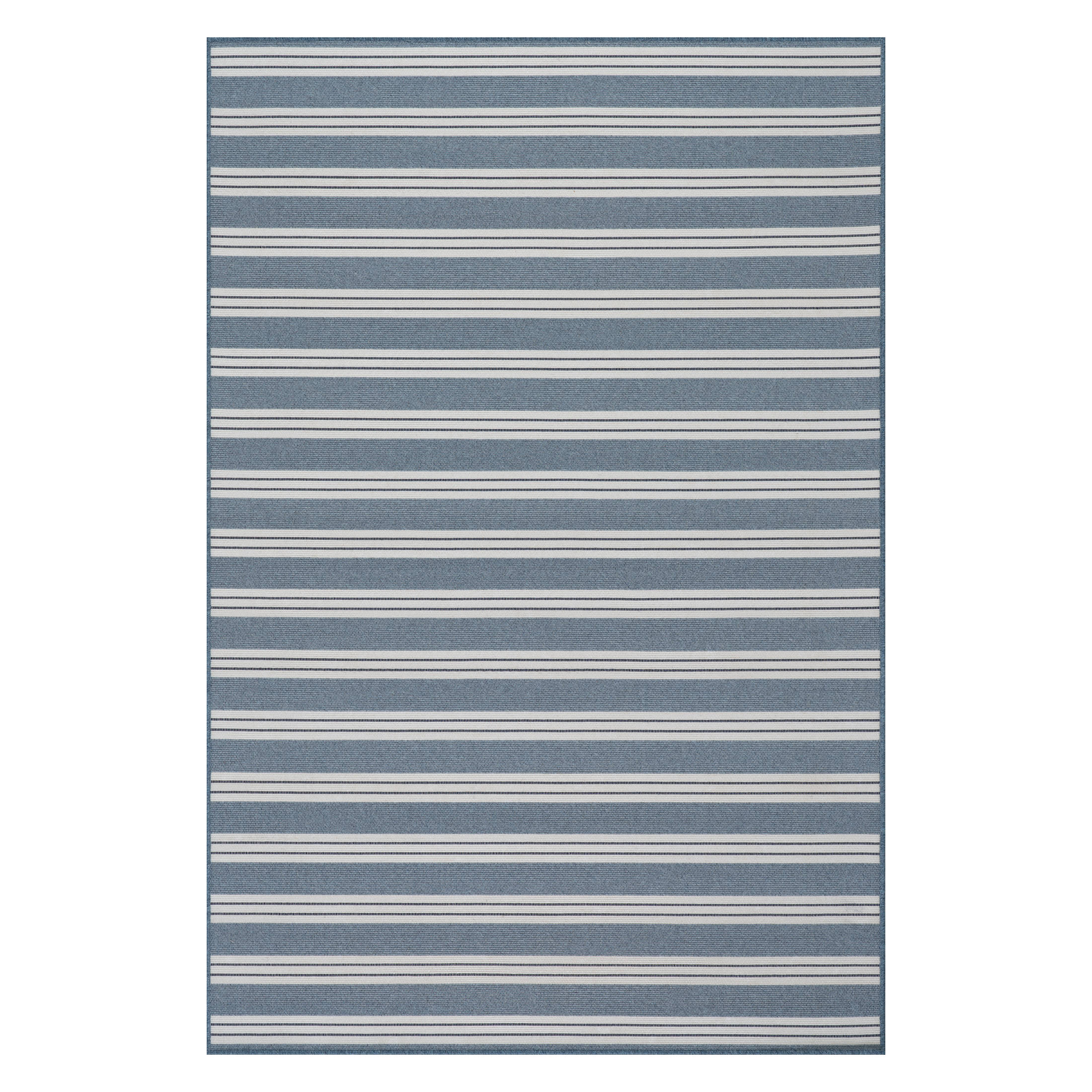Meredith Wide Striped Indoor/Outdoor Custom Rug | Blue – Annie Selke