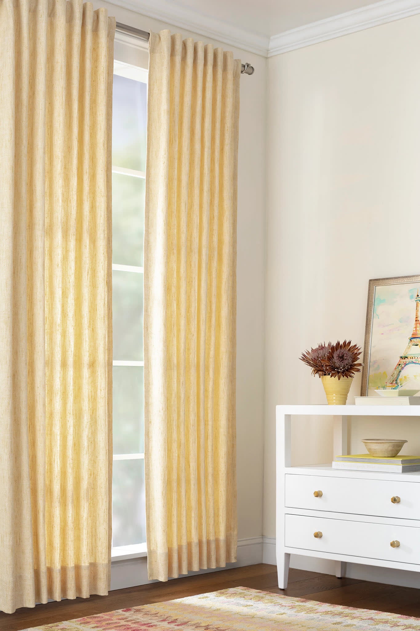 Greylock Curtain Panel | Soft Yellow – Annie Selke