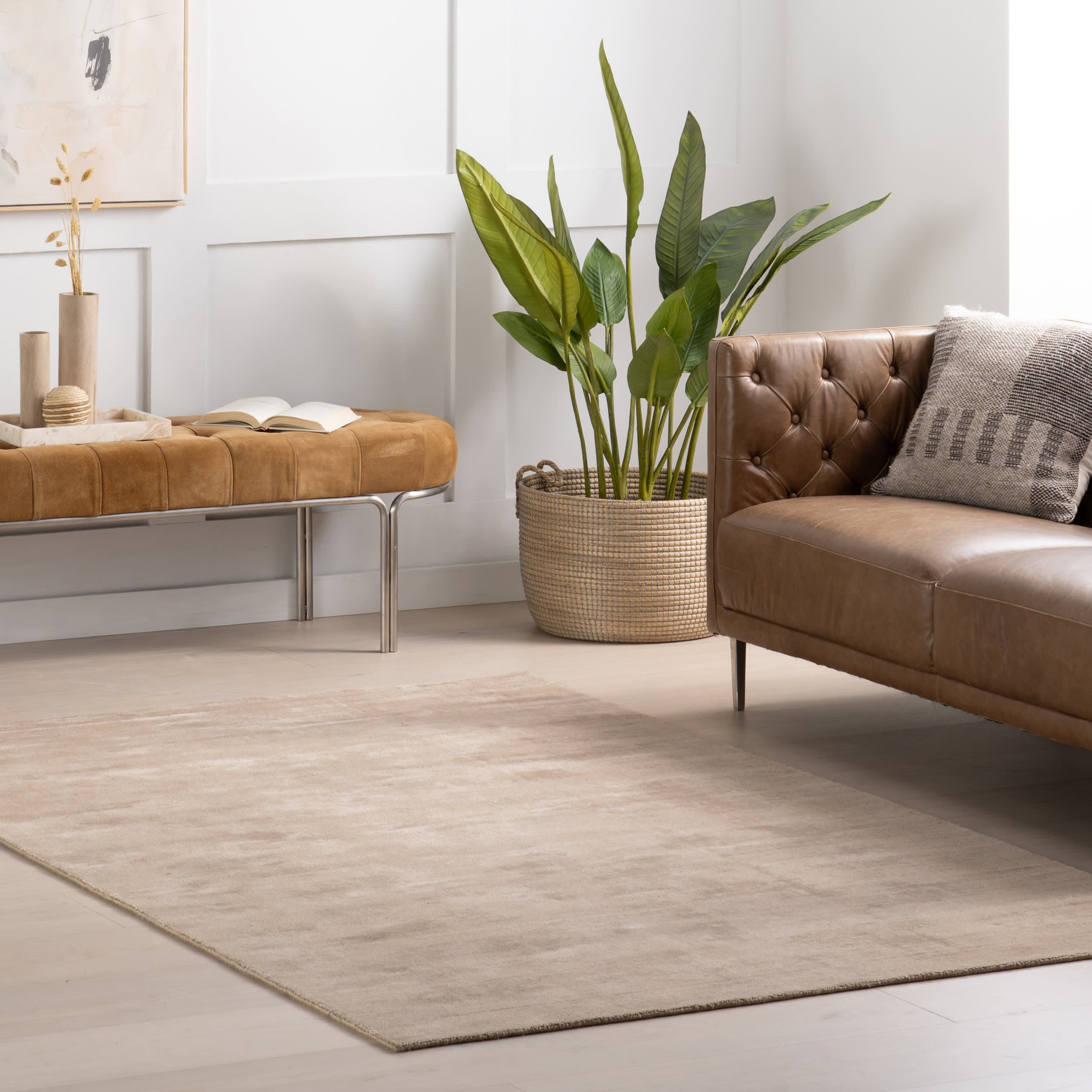 Repit PROFESSIONAL スクエアバー　40mm Alva Hand Loom Knotted Viscose Rug | Taupe – Annie Selke