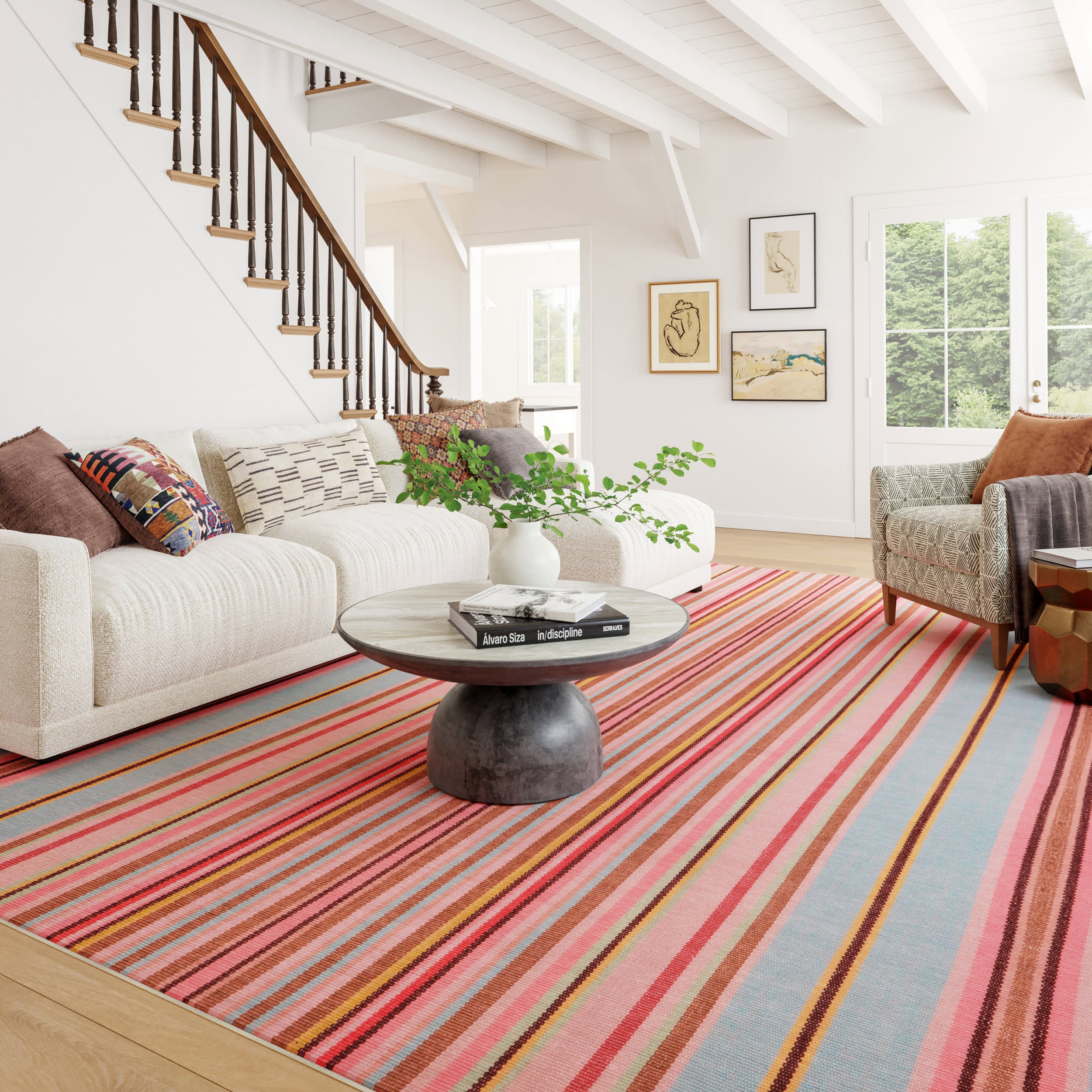 Jamaica Stripe Machine Washable Rug | Multi – Annie Selke