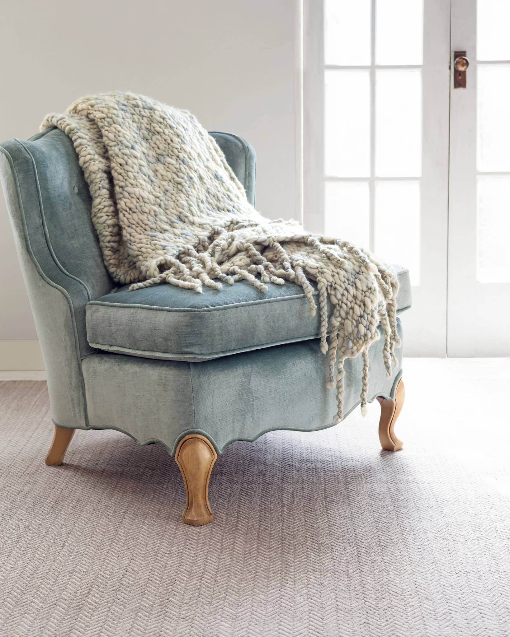 Herringbone Handwoven Cotton Rug | Dove Grey – Annie Selke