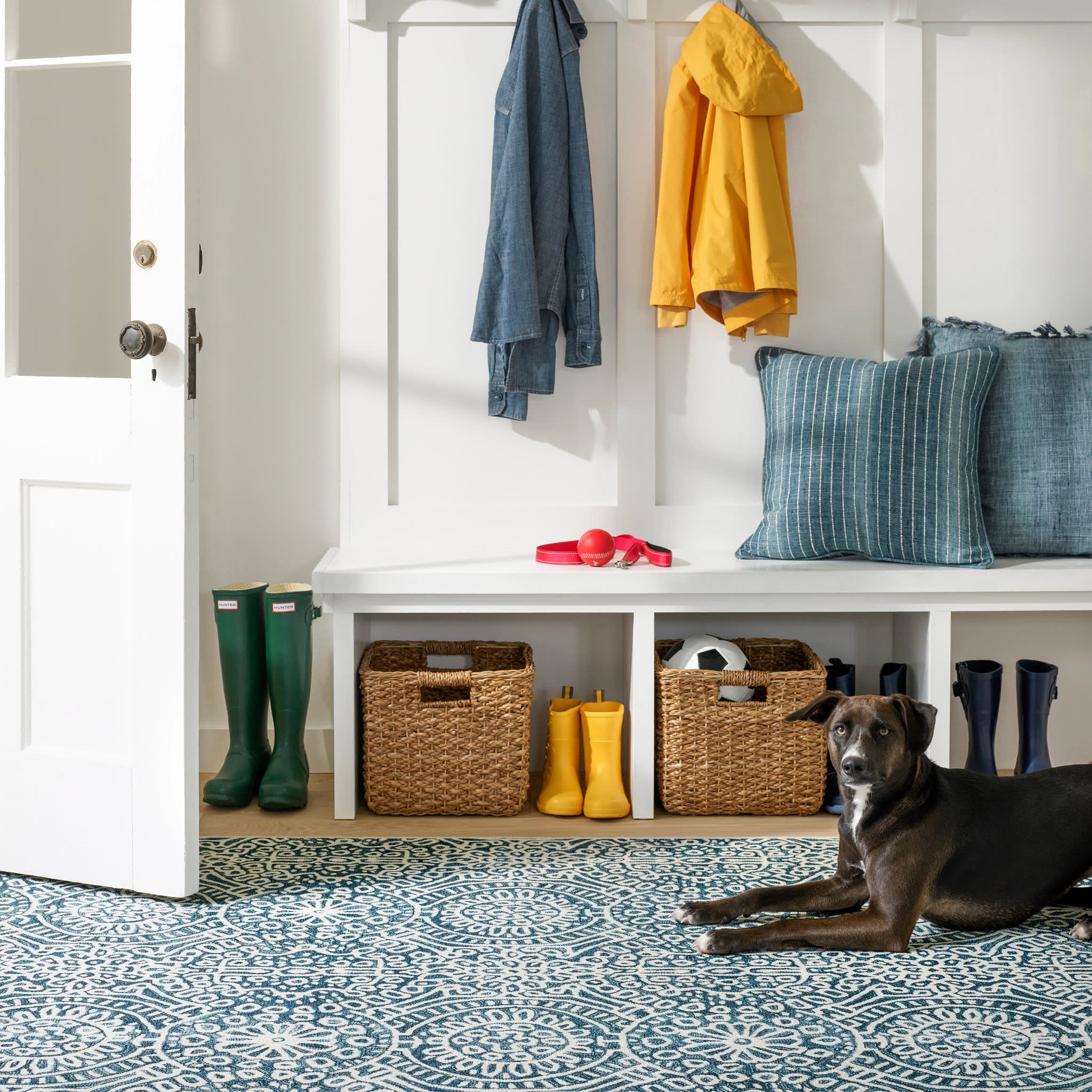 Temple Ink Machine Washable Rug | Ink – Annie Selke