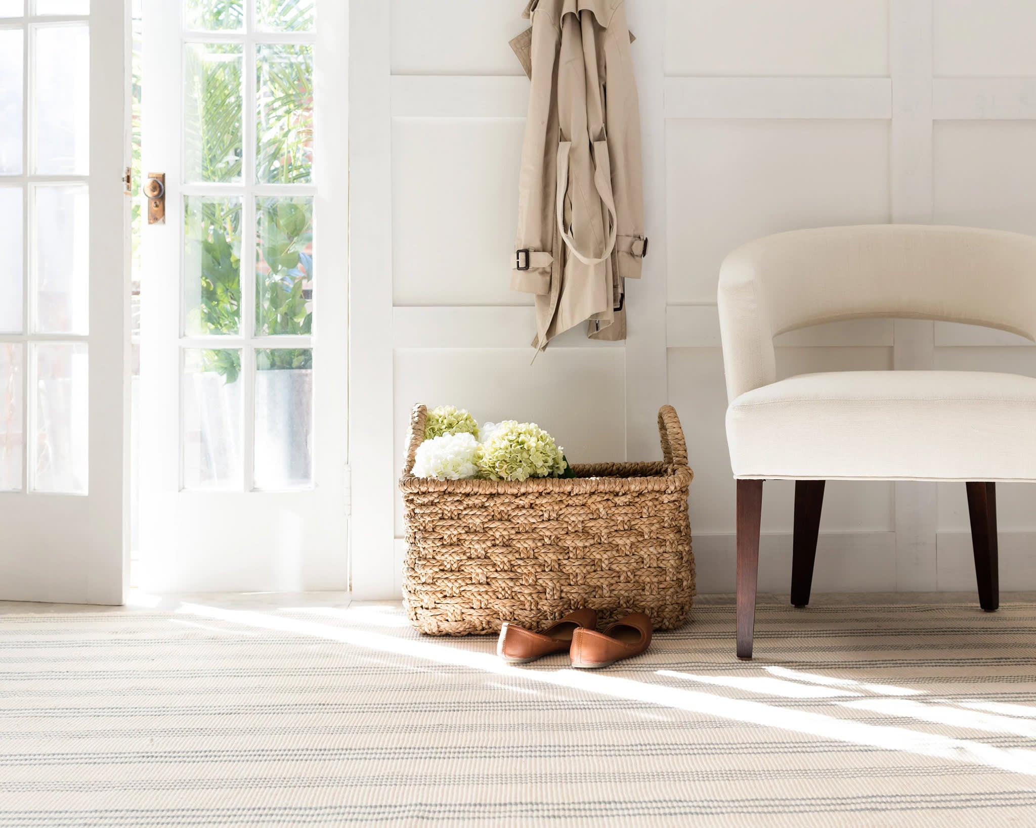 Swedish Stripe Handwoven Cotton Rug | Blue – Annie Selke