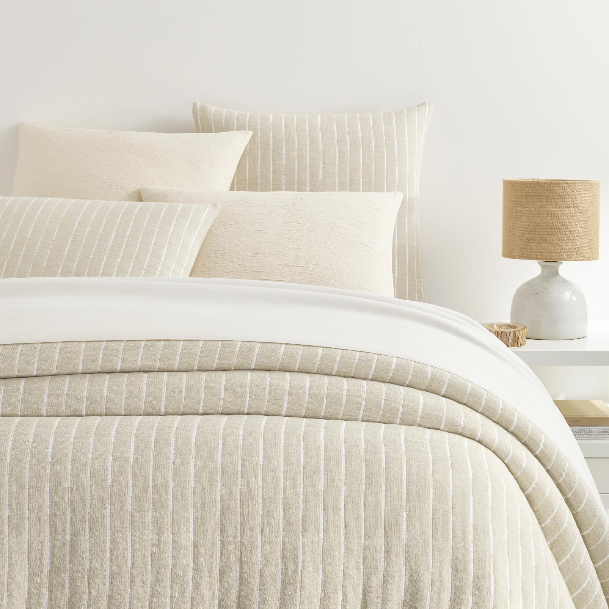 Marino Matelasse Coverlet | Natural/Ivory – Annie Selke