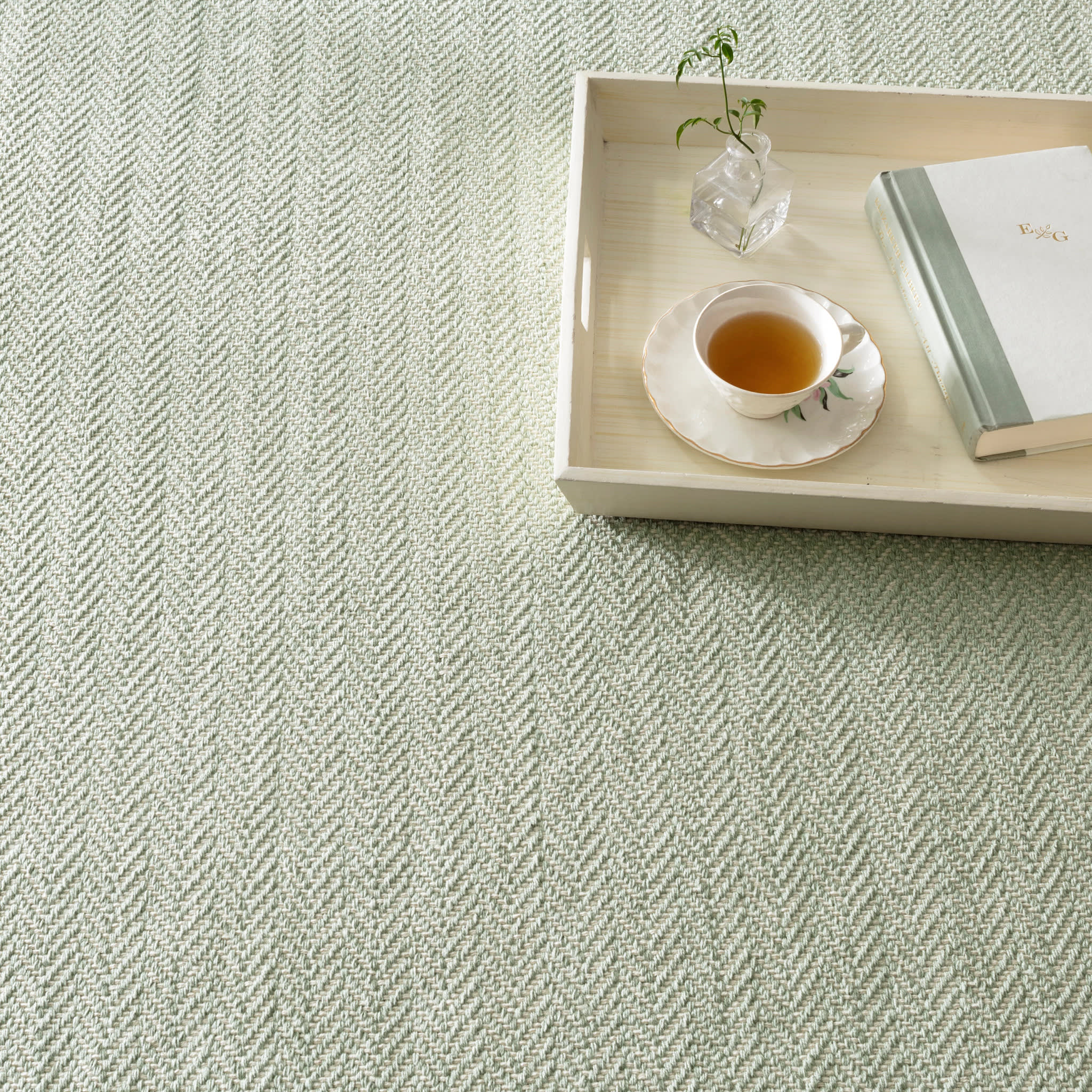 Herringbone Handwoven Cotton Rug | Ocean – Annie Selke