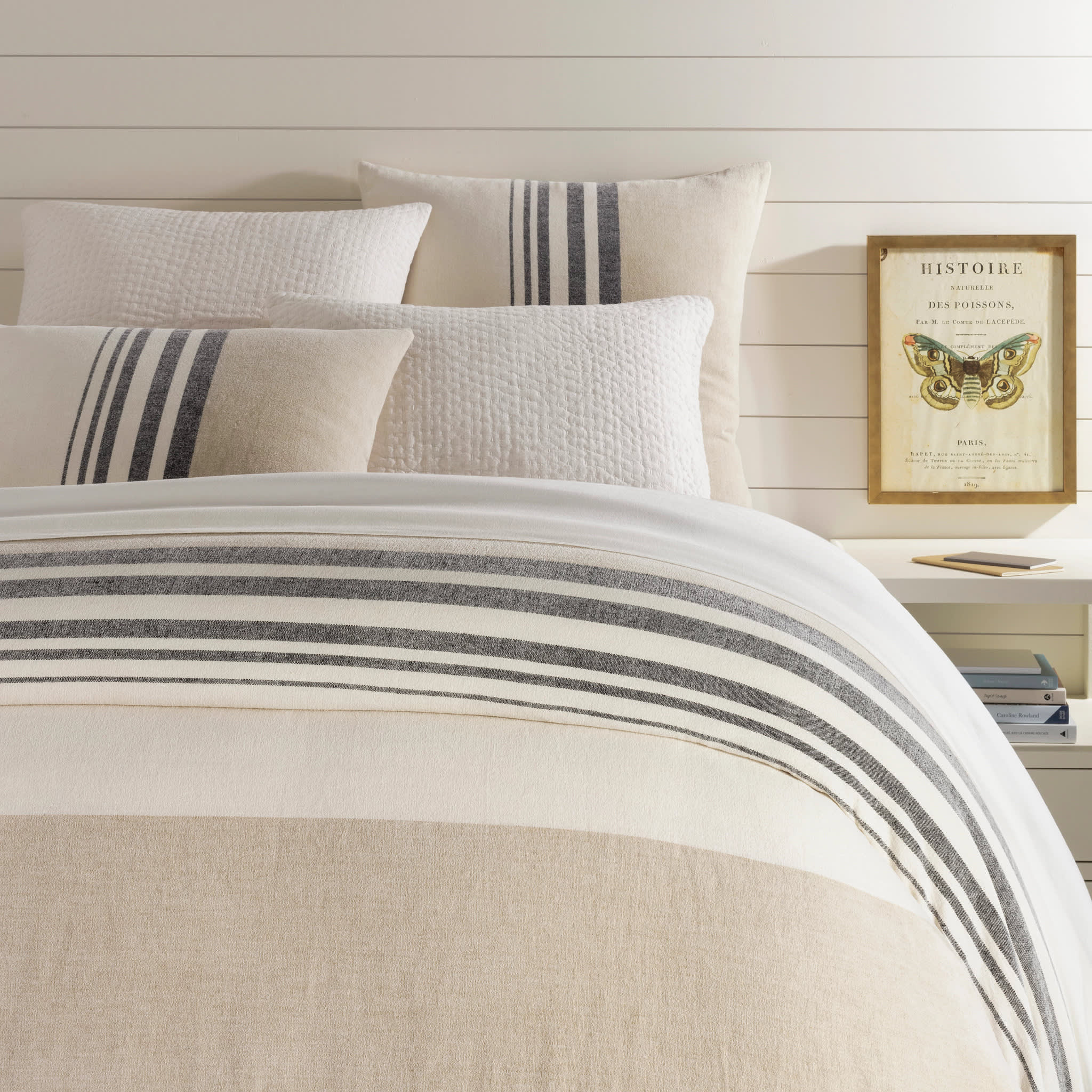 Linen Chenille Stripe Duvet Cover | Neutral – Annie Selke