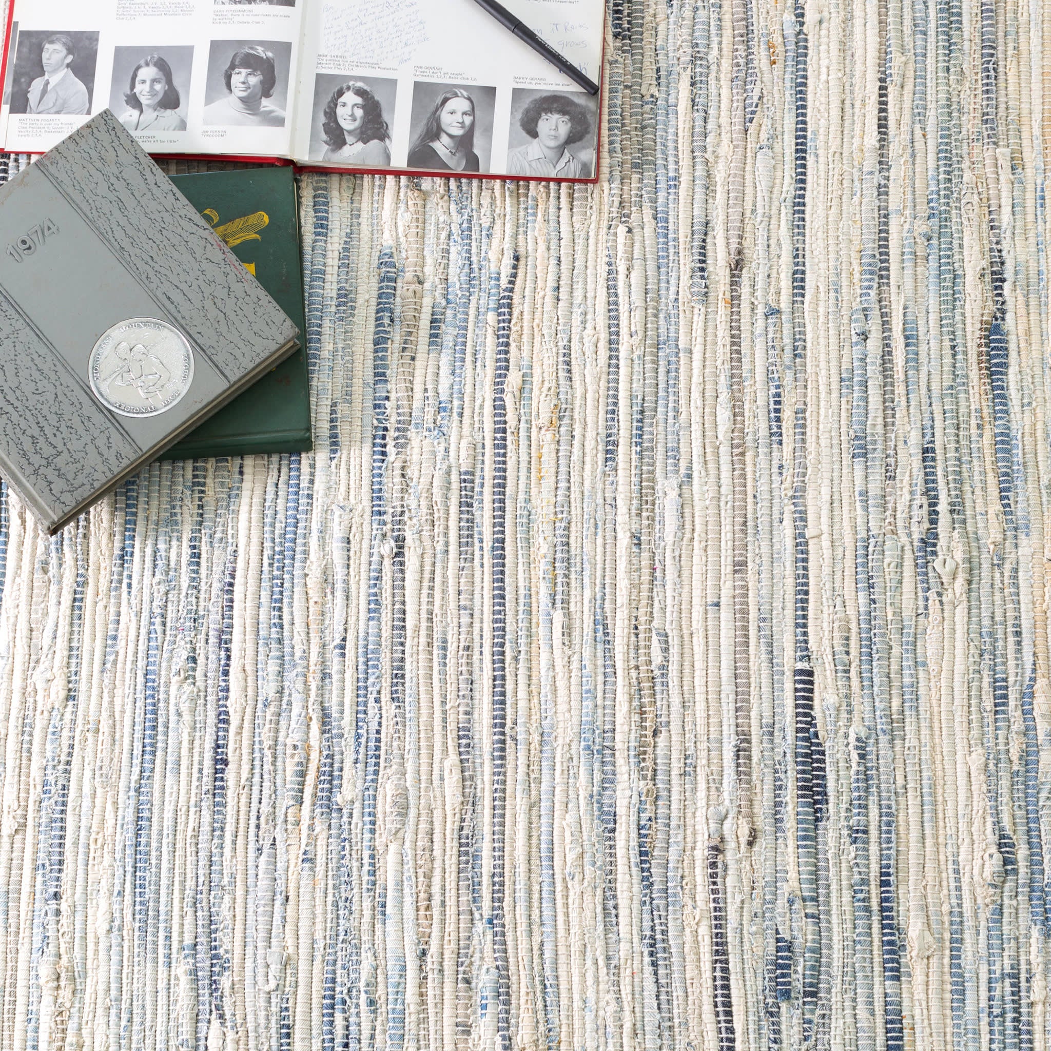 Denim Rag Handwoven Cotton Rug | Blue – Annie Selke