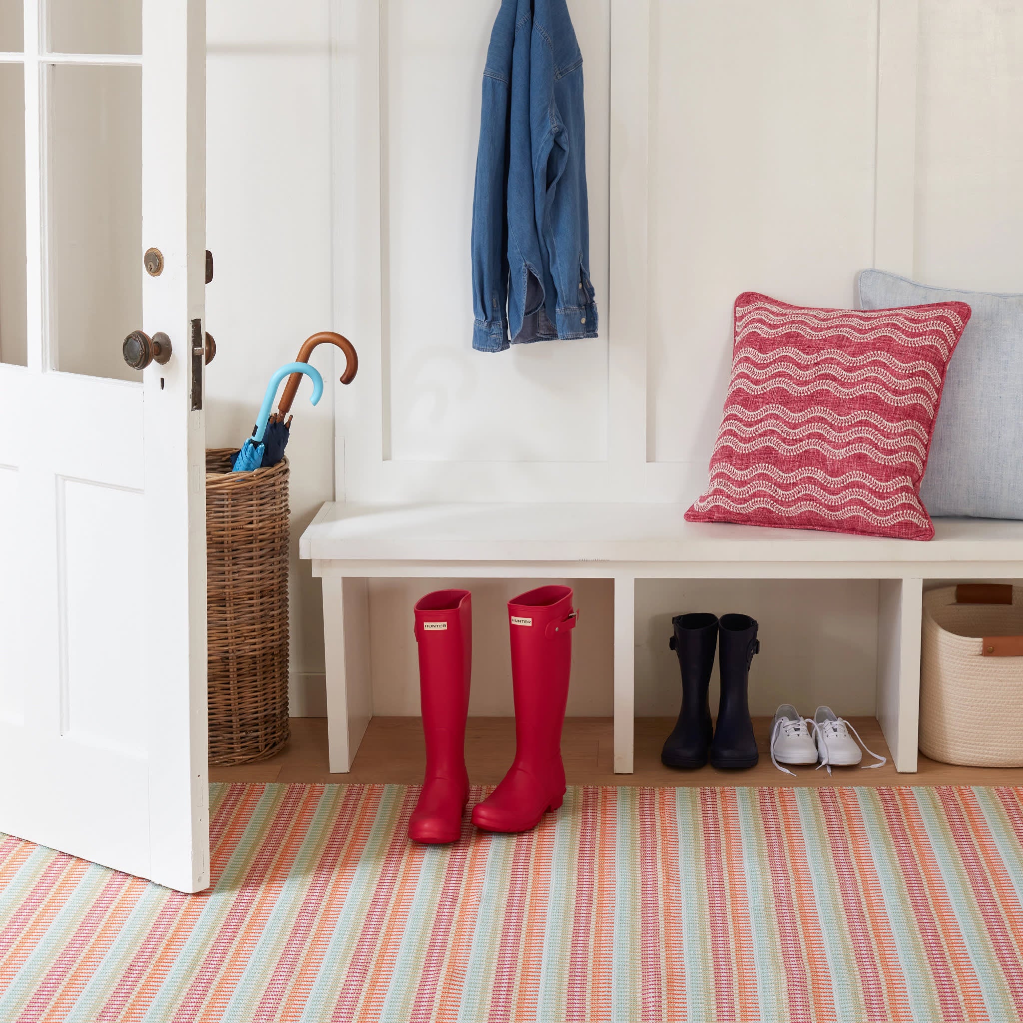Candy Stripe Handwoven Indoor/Outdoor Rug | Multi – Annie Selke