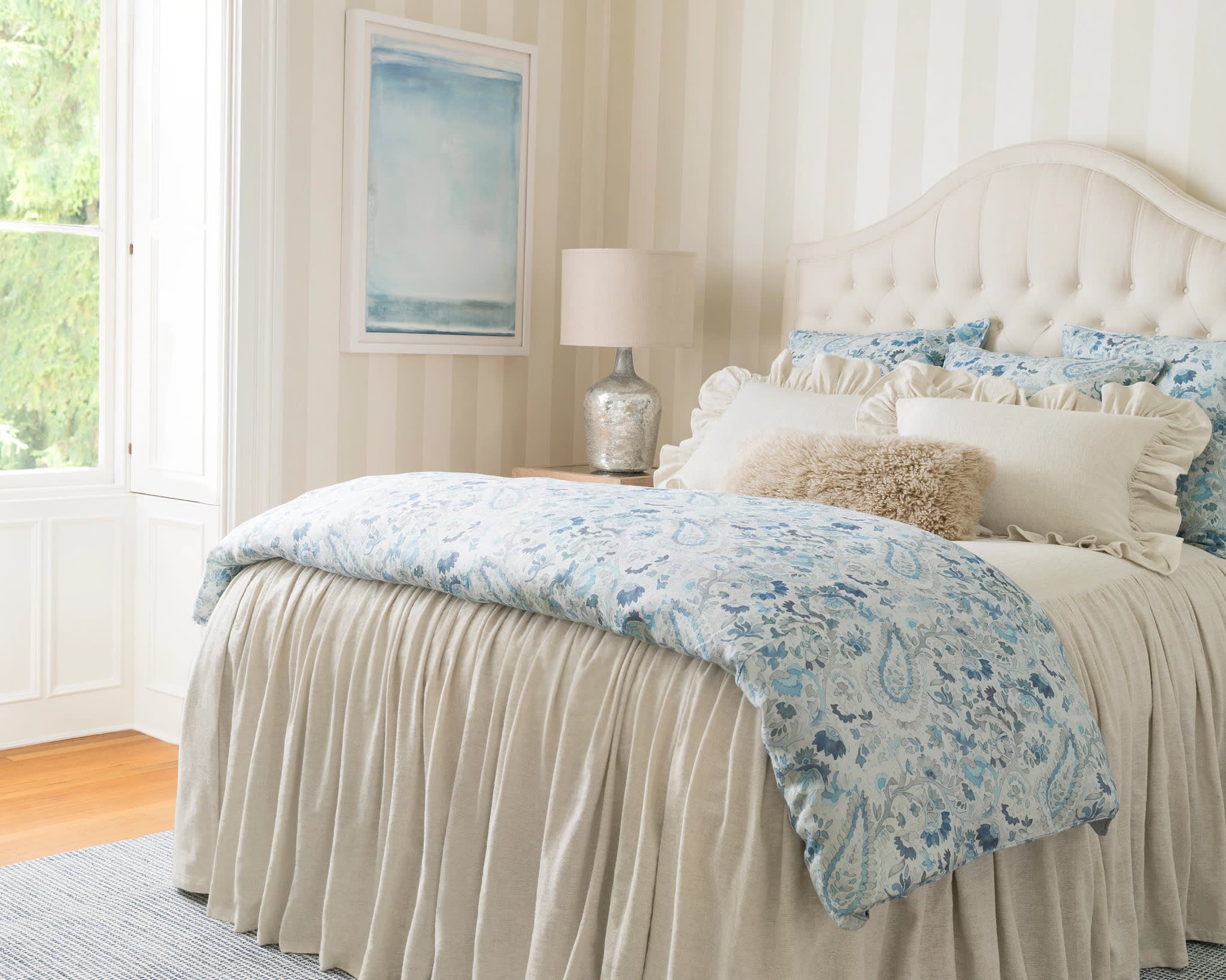 Wilton bedspread | Natural – Annie Selke
