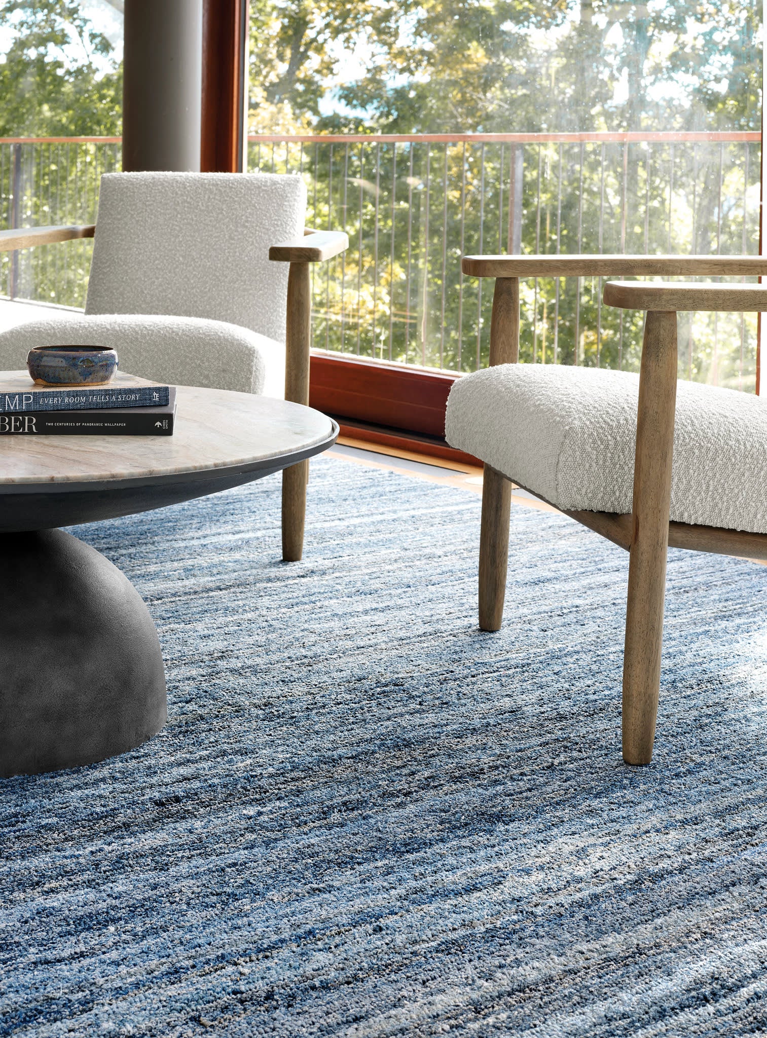 Denim Chindi Hand Hooked Cotton Rug | Blue – Annie Selke