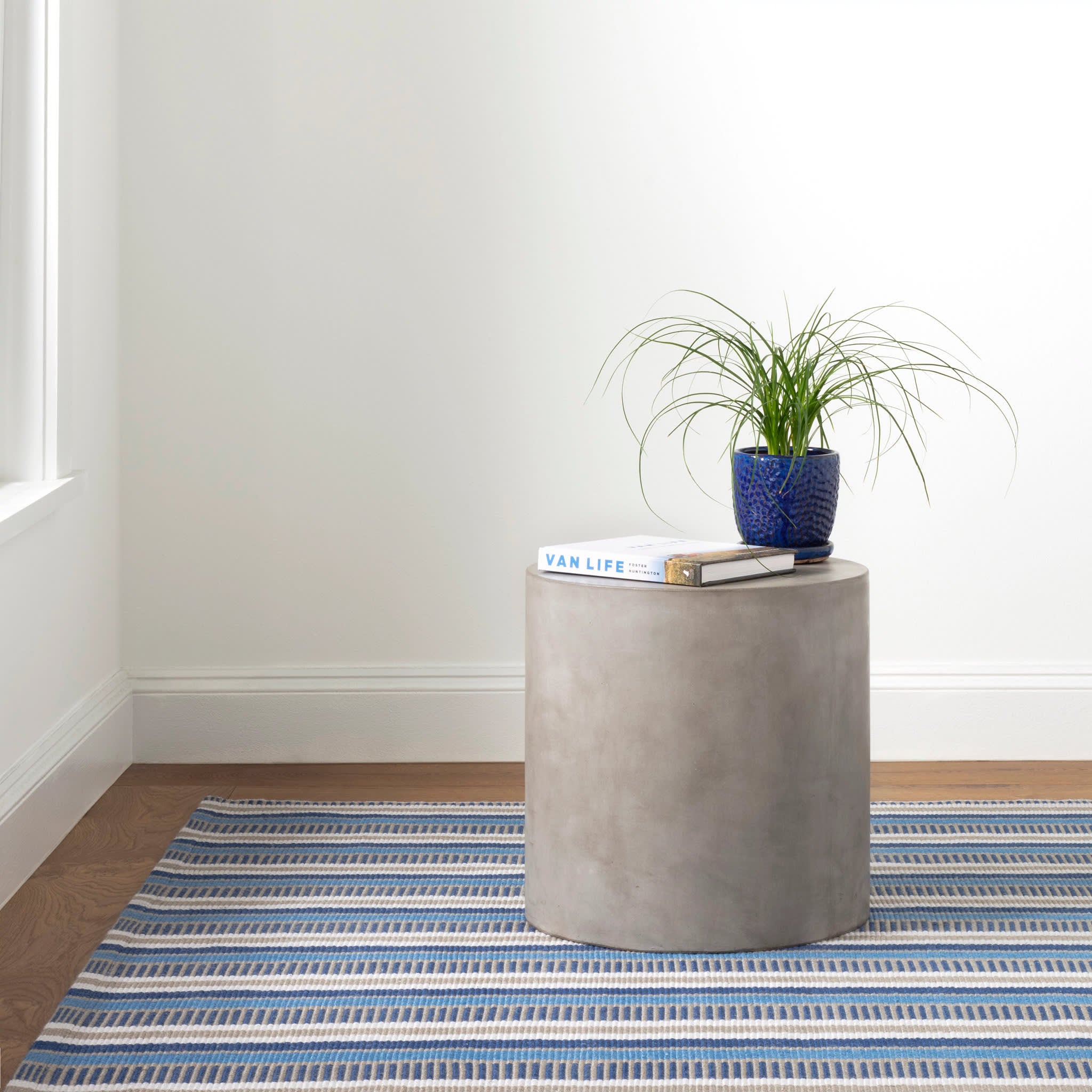 Always Greener Handwoven Indoor/Outdoor Rug | Blue/Grey – Annie Selke