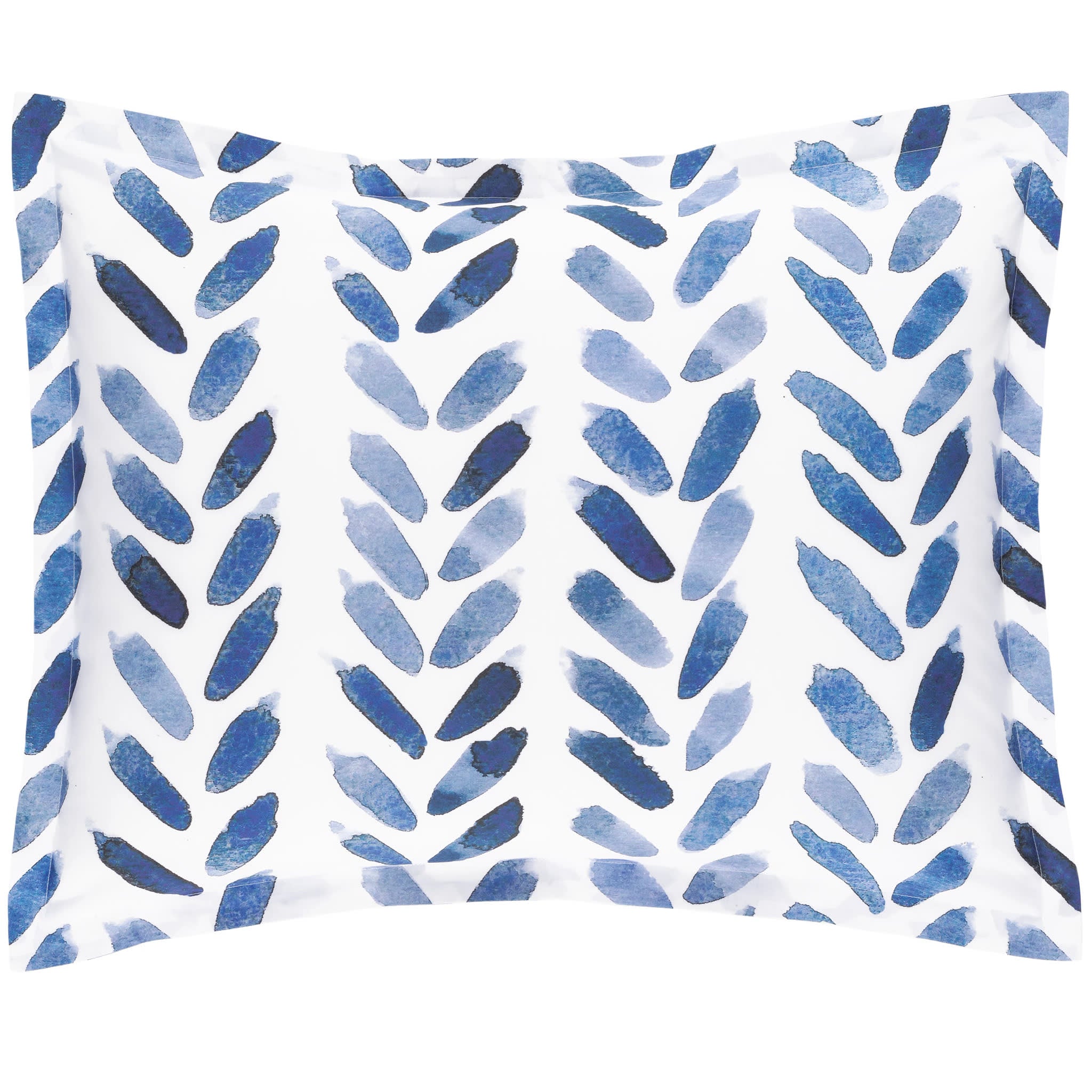 Blue Brush Sham | White/Blue – Annie Selke