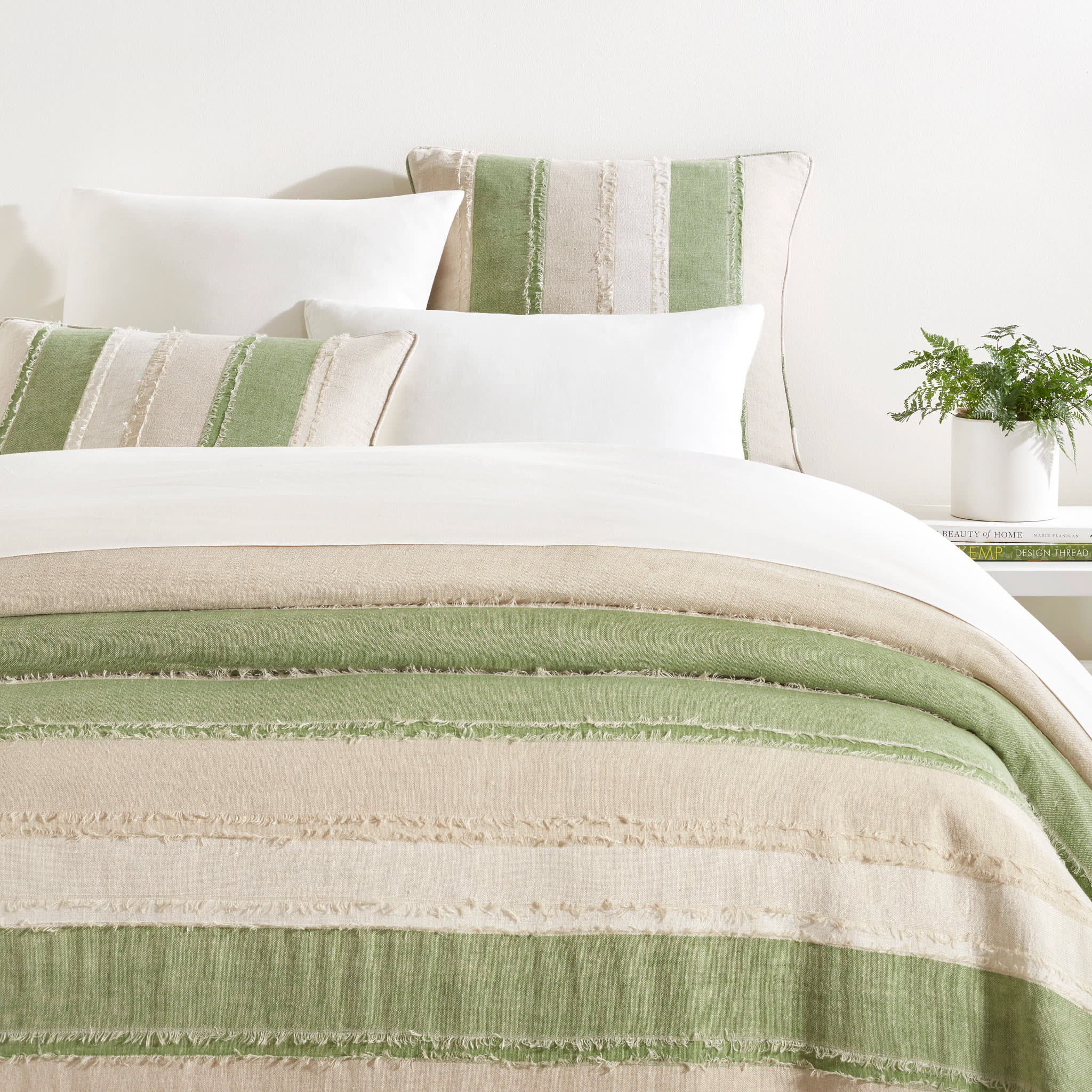 Moon Hills Linen Duvet Cover | Olive – Annie Selke