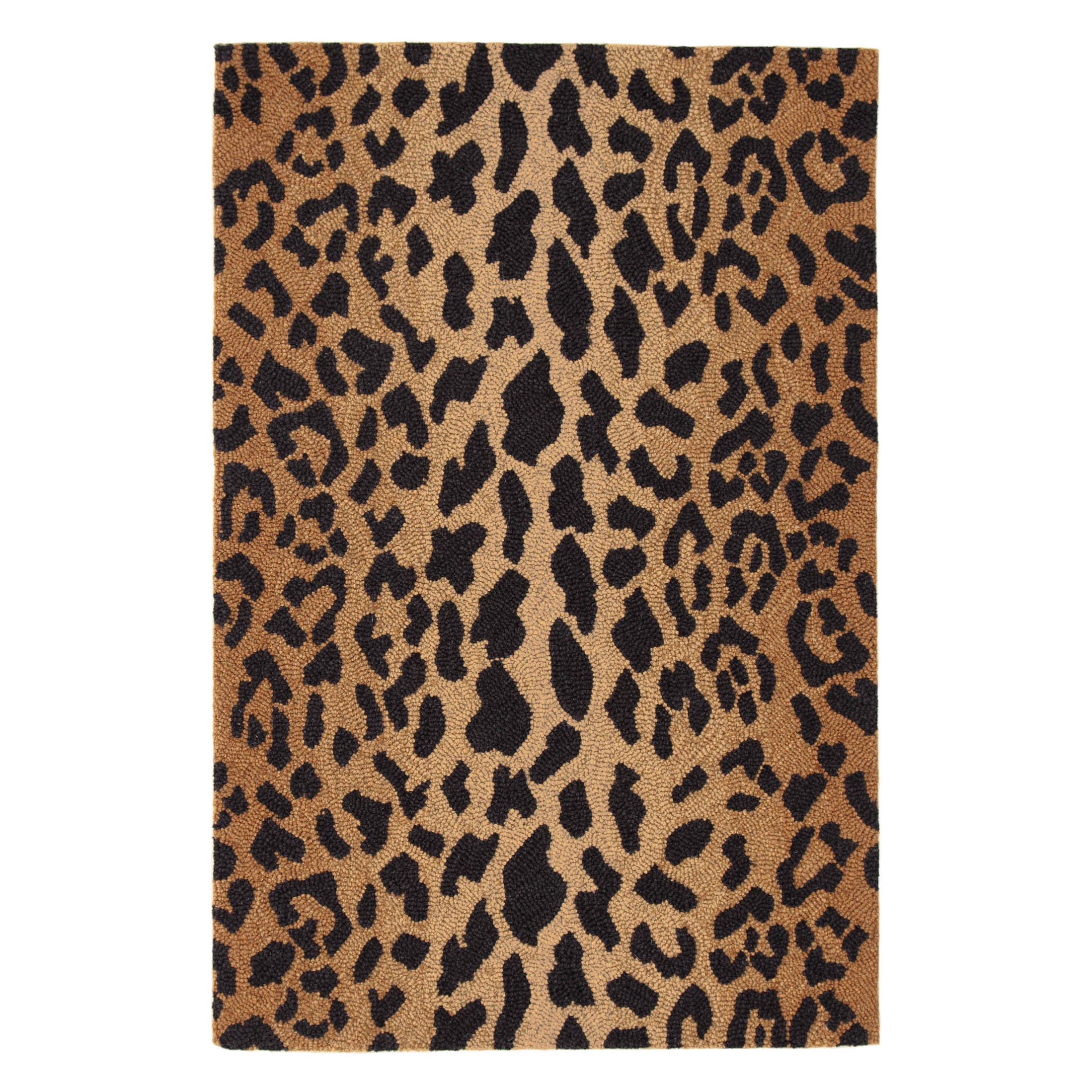 Leopard Hand Micro Hooked Wool Rug | Brown – Annie Selke