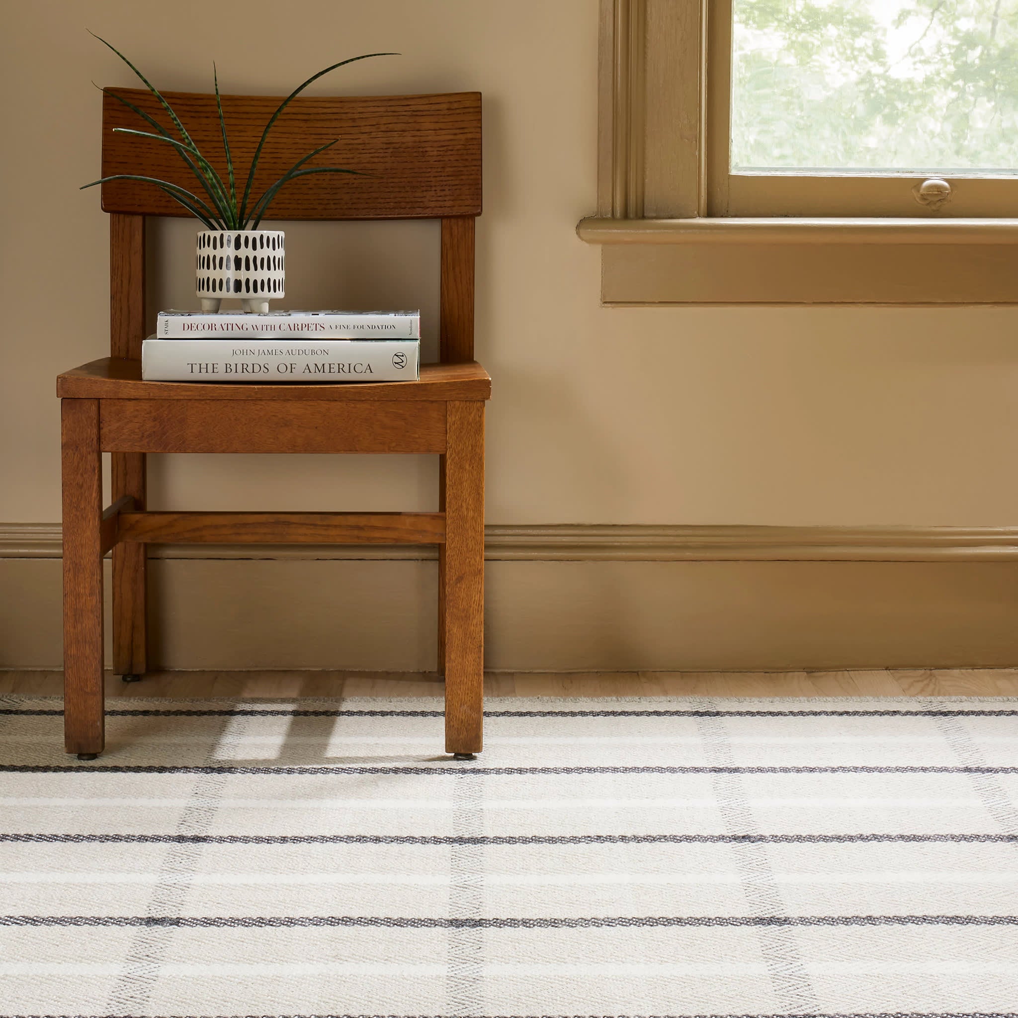 Jackson Woven Wool Custom Rug | Beige/Charcoal – Annie Selke