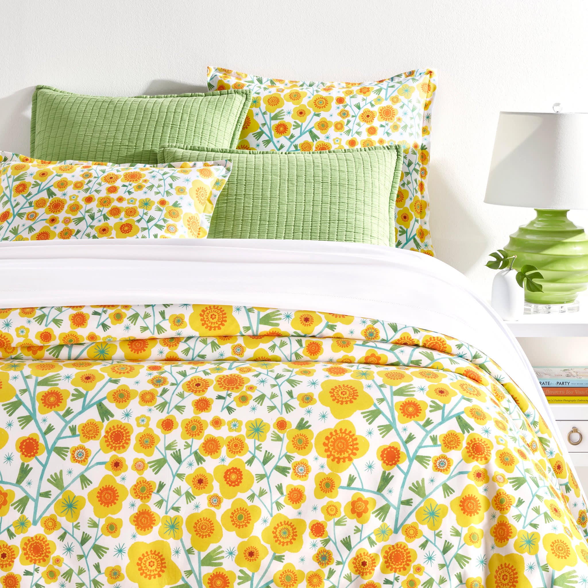 Silly Sunflowers Duvet Cover Yellow – Annie Selke