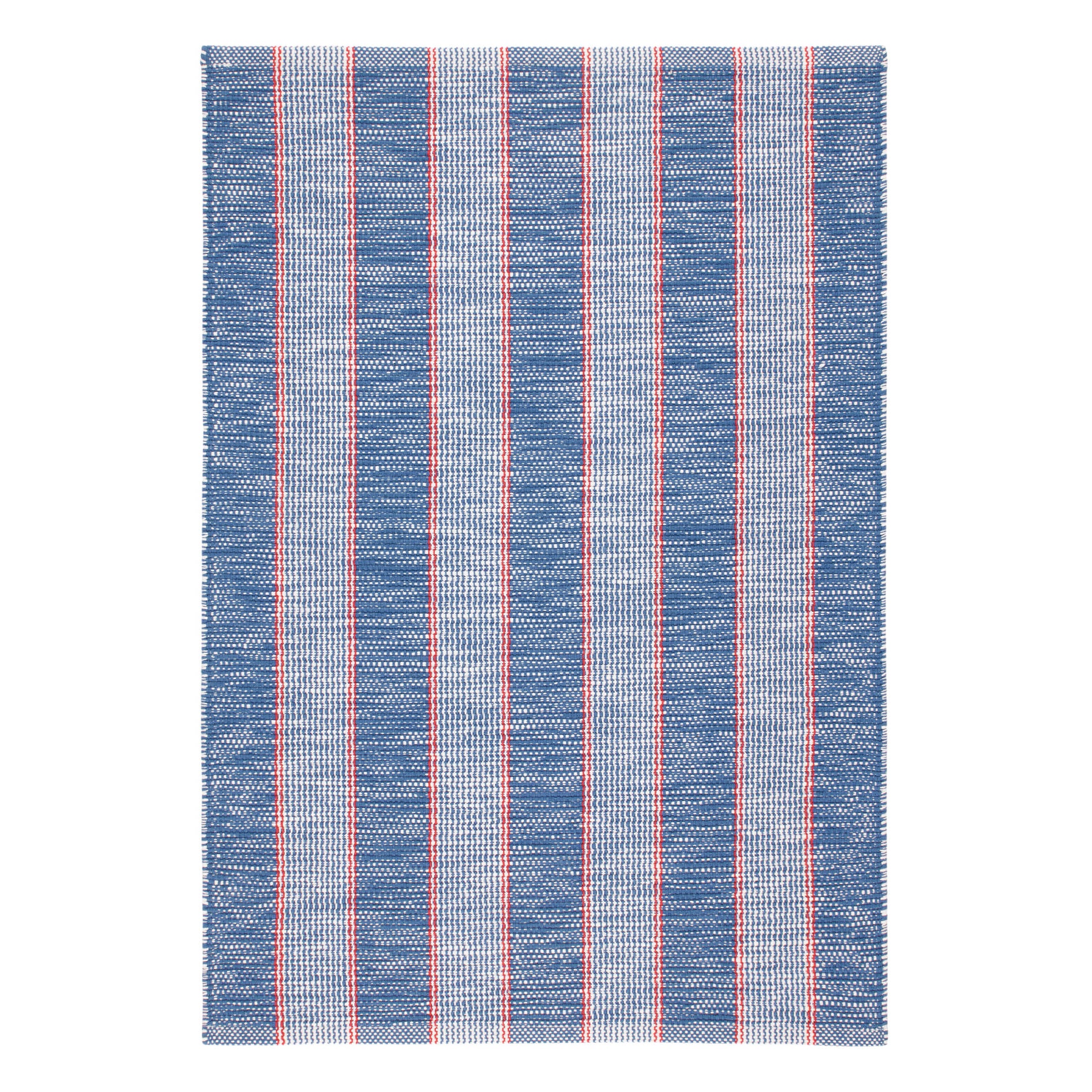 Hillsgrove Stripe Handwoven Cotton Rug | Denim – Annie Selke