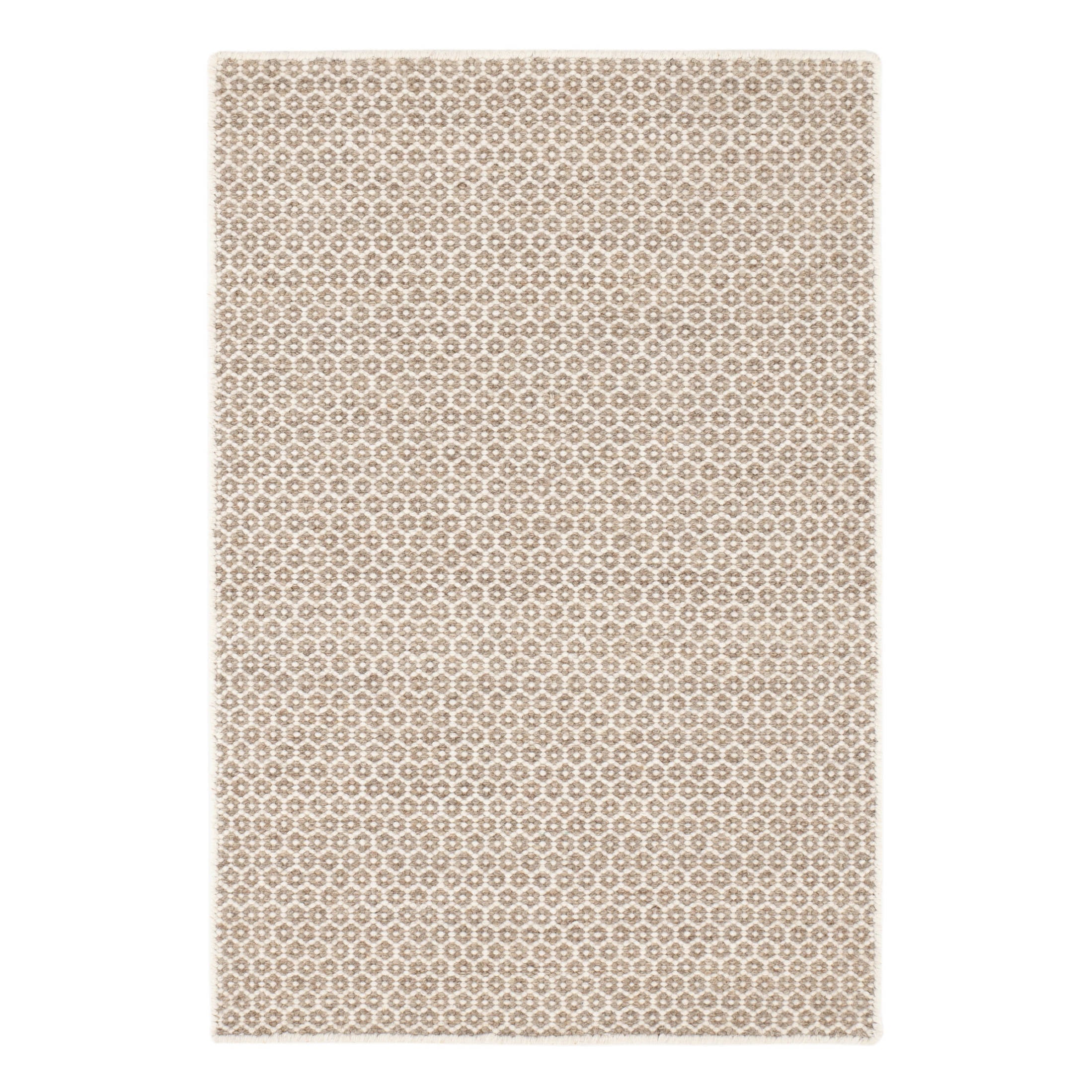 Honeycomb Handwoven Wool Custom Rug | Natural