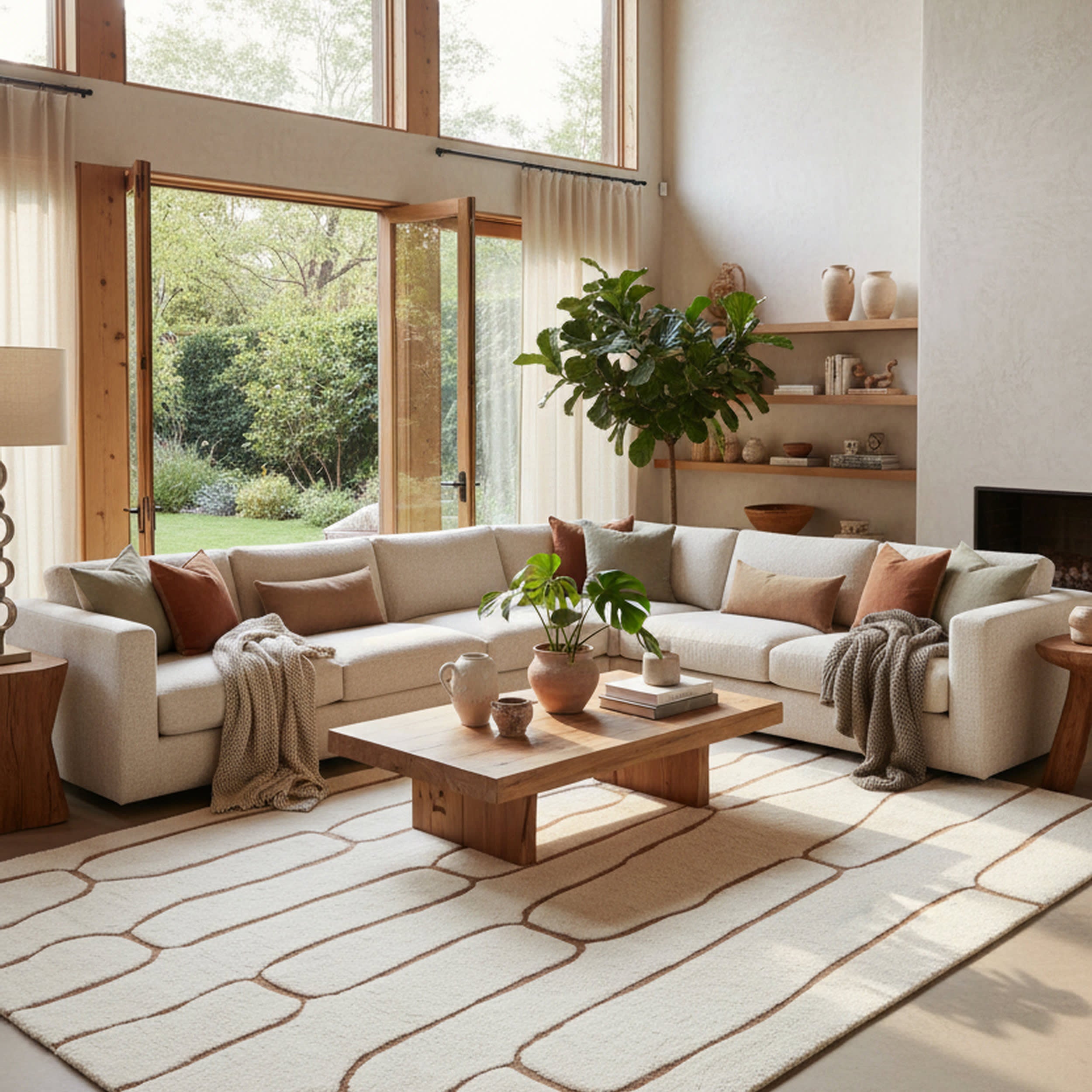 Azlo Abstract New Zealand Wool Rug | Cream – Annie Selke