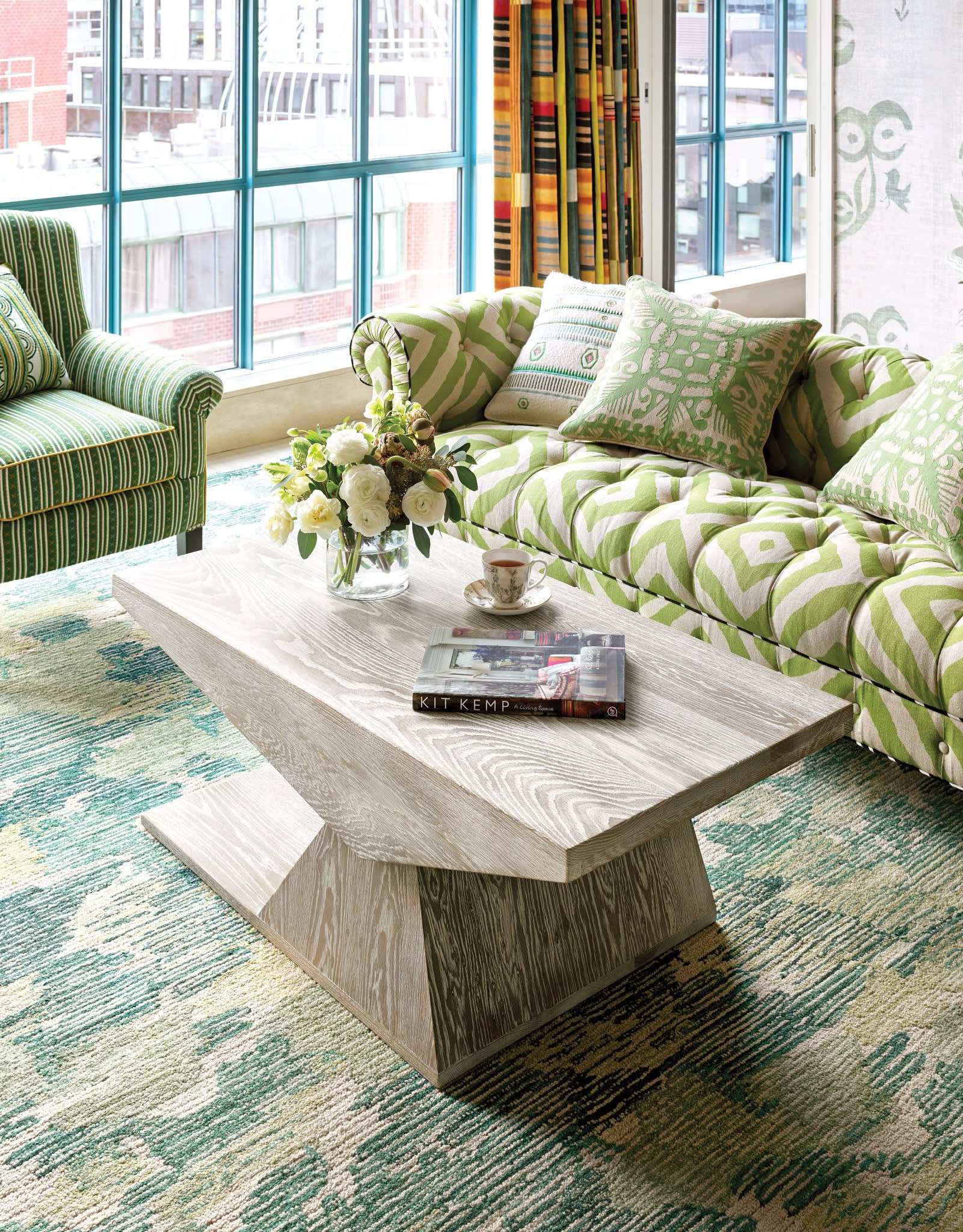 Ladycross Hand Hooked Wool Rug | Green – Annie Selke