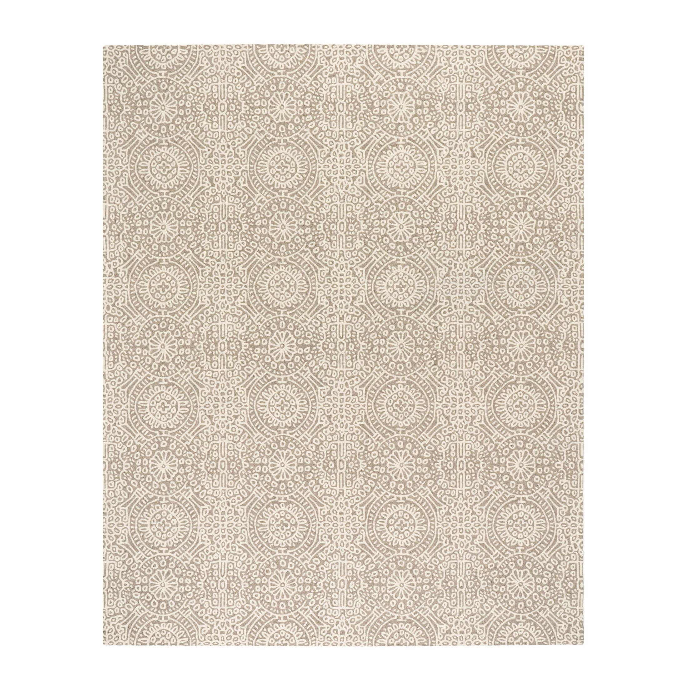 Temple Hand Micro Hooked Wool Rug | Taupe – Annie Selke