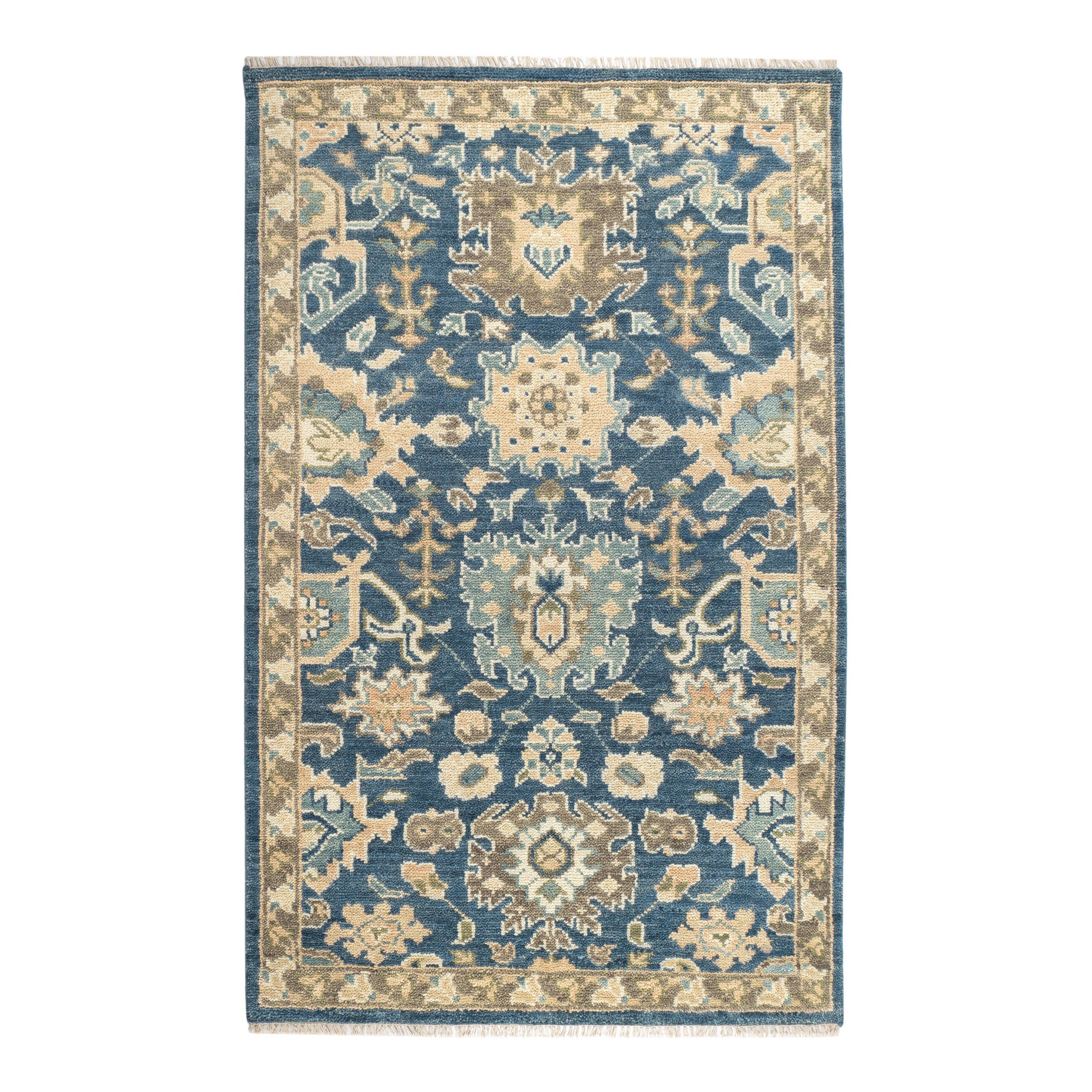 Camille Hand Knotted Wool Rug | Navy – Annie Selke