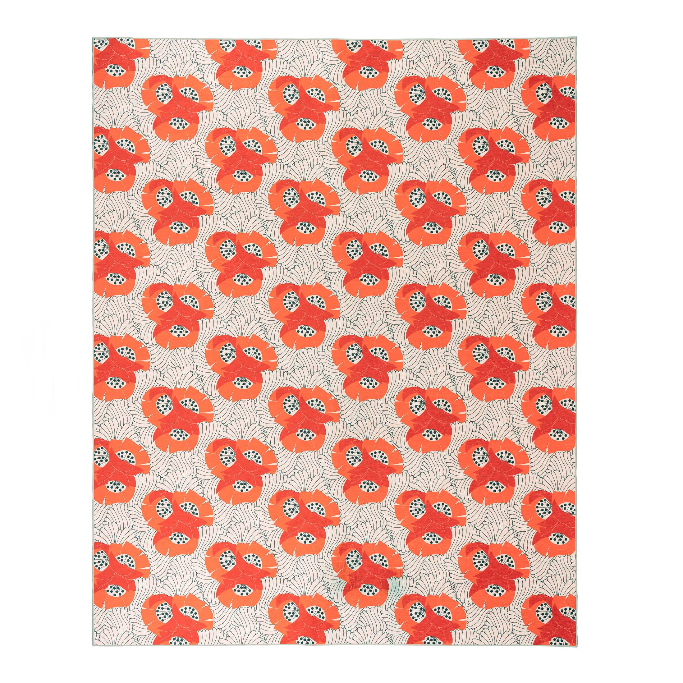 Japanese Poppy Machine Washable Rug | Multi – Annie Selke