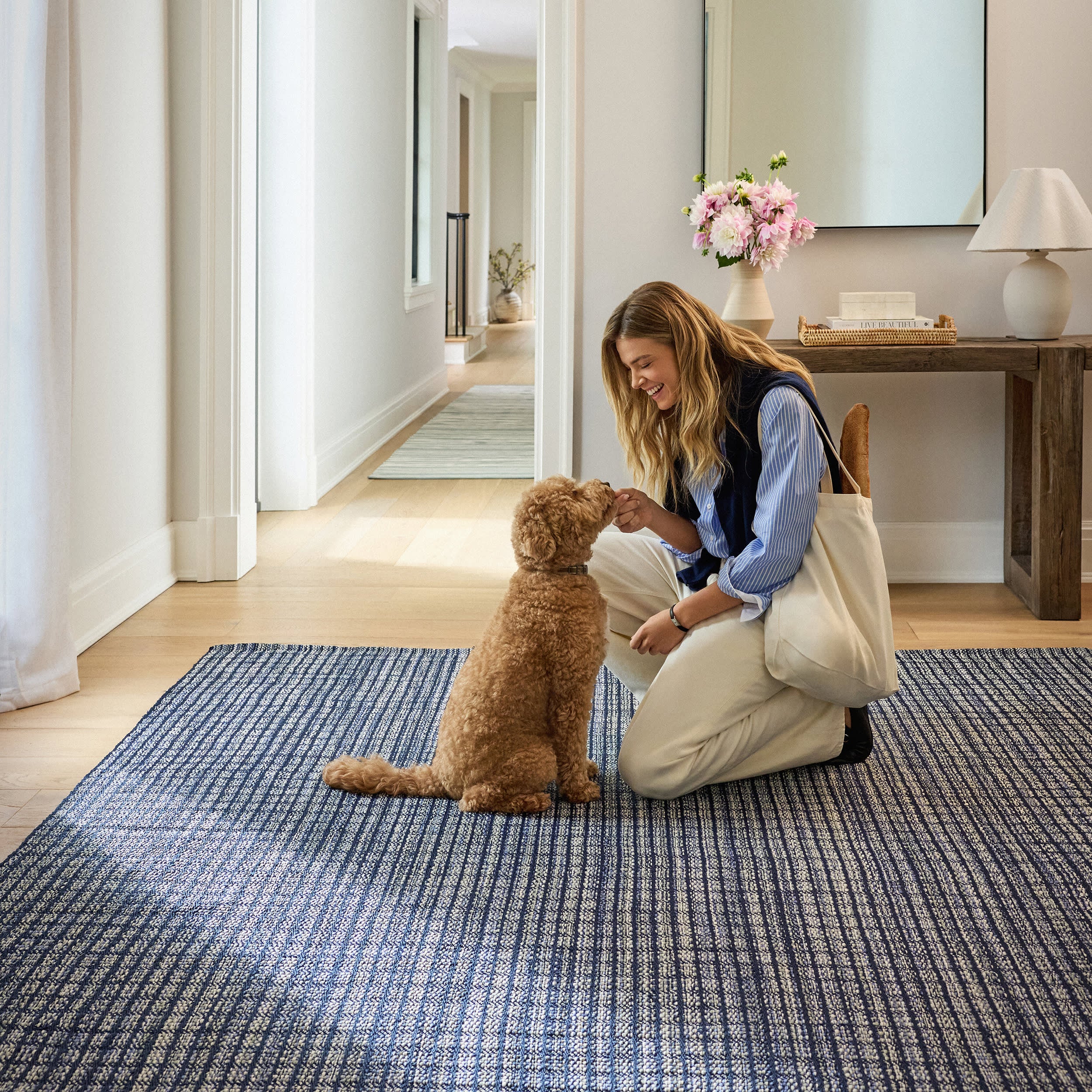 Coco Handwoven Indoor/Outdoor Rug | Blue – Annie Selke