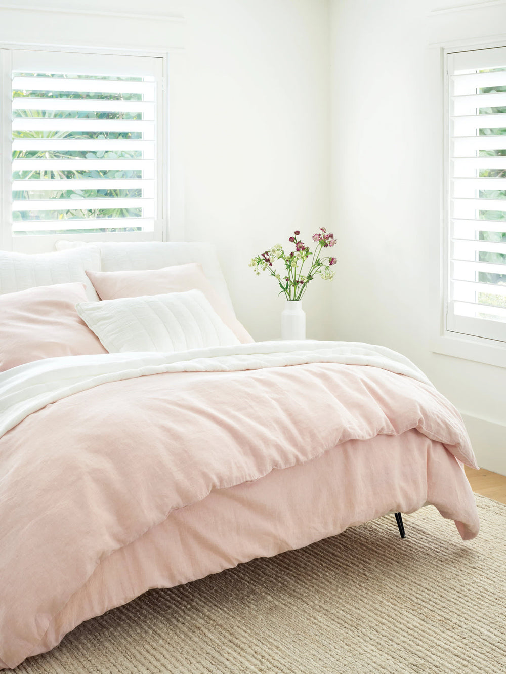 Lush Linen Duvet Cover | Slipper Pink
