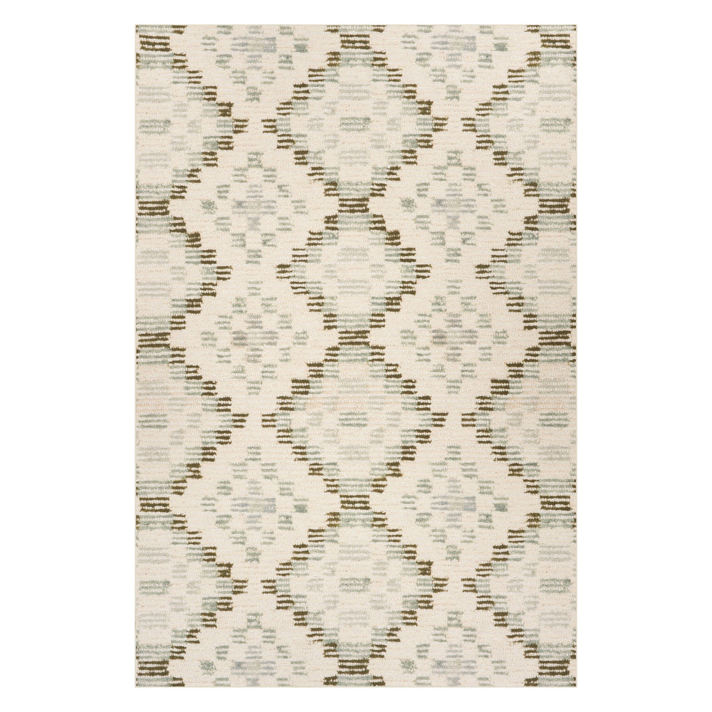 Orzalla Southwestern Diamond Washable Rug | Green