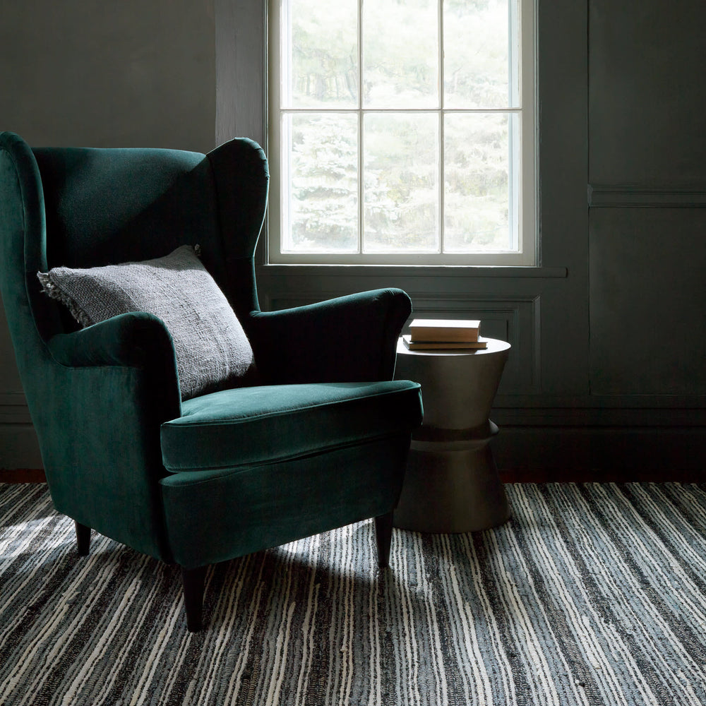 Francisco Handwoven Cotton Rug | Black