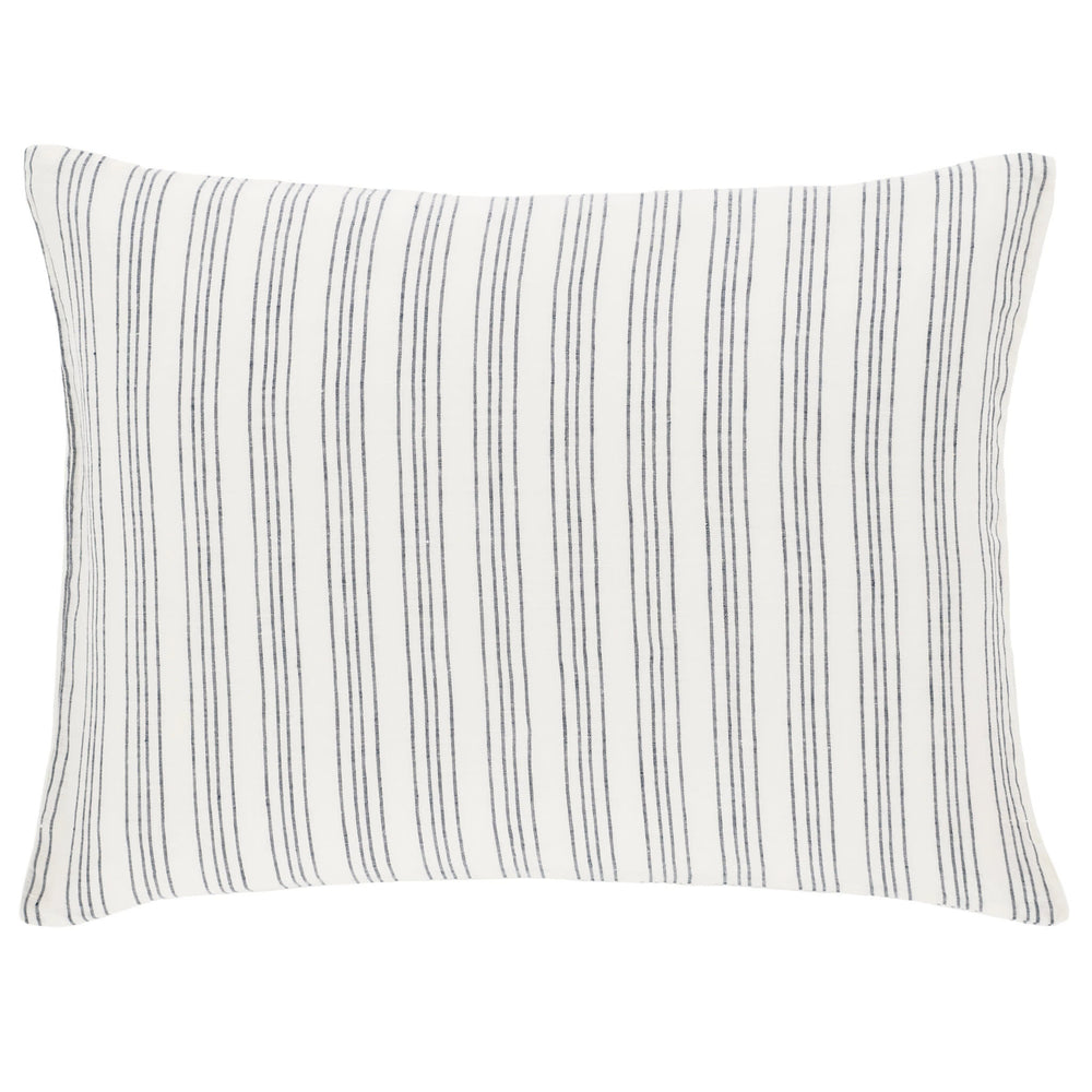 Lush Linen Stripe Sham | Slate Blue