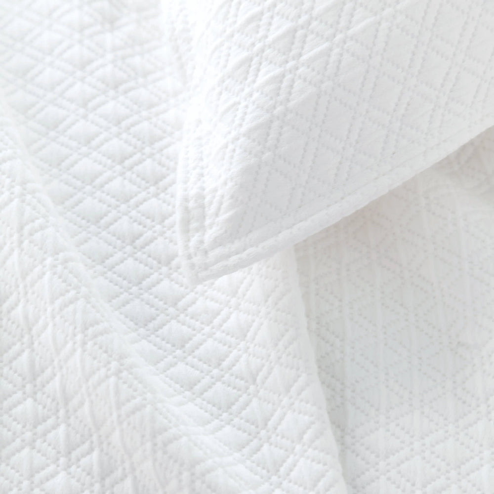 Diamond White Matelasse coverlet