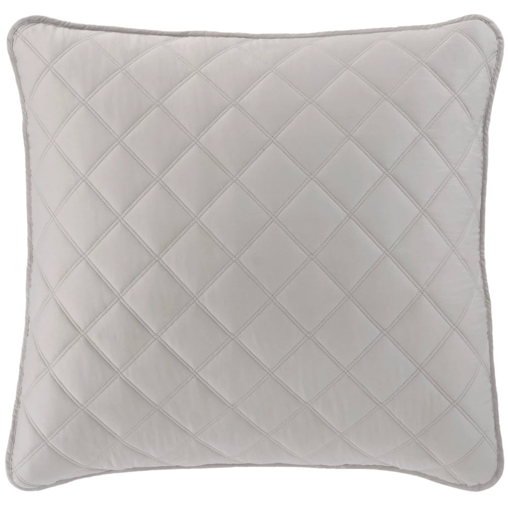 Quilted Silken Solid Sham | Grey