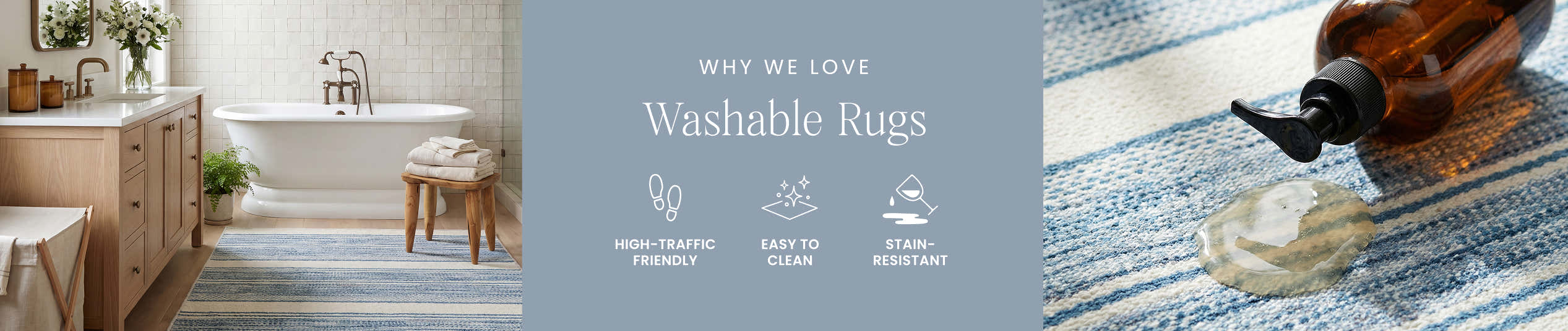 Why We Love Washable Rugs - High-Traffic Friendly - Easy To Clean - Stain-Resistant