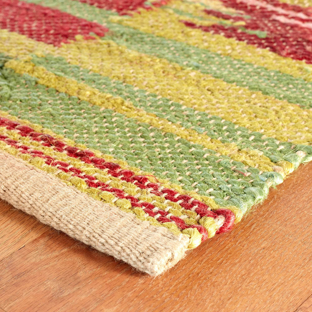 Time Out Handwoven Jute Rug | Green