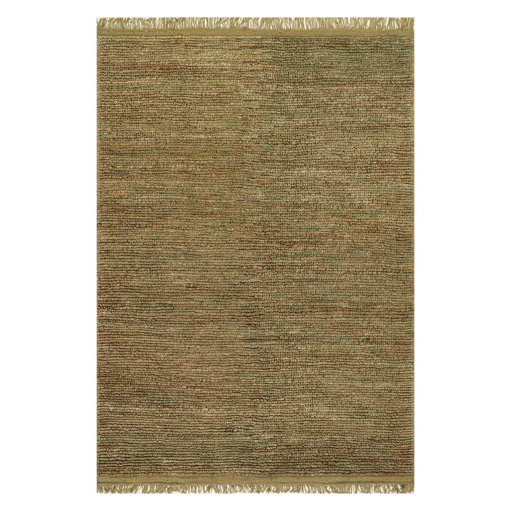 Varnu Textured Handmade Jute Rug | Green
