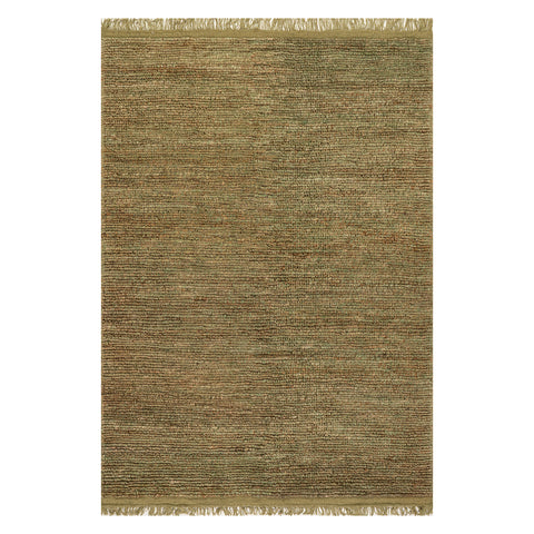 Varnu Textured Handmade Jute Rug | Green