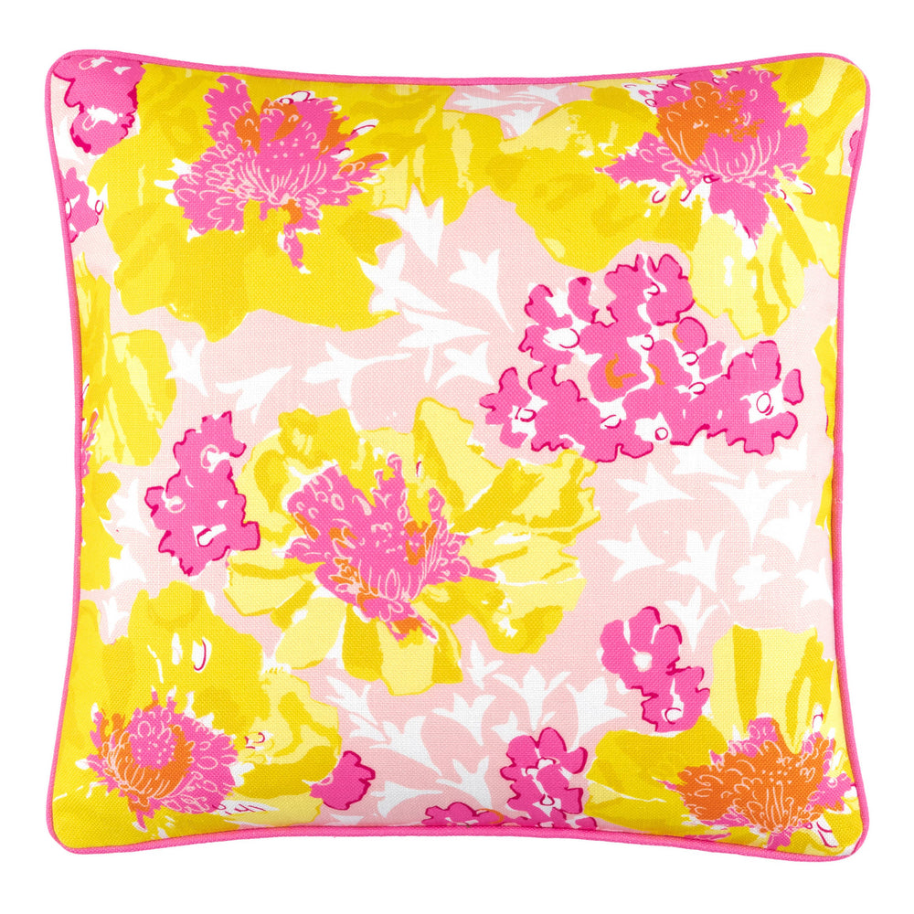 Fab Floral Indoor/Outdoor Decorative Pillow Cover | Pink