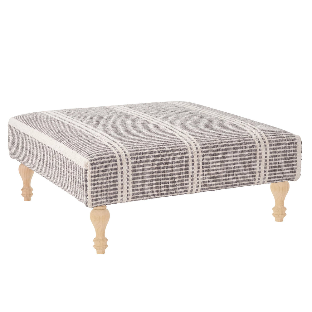 Malta Rug Ottoman | Grey