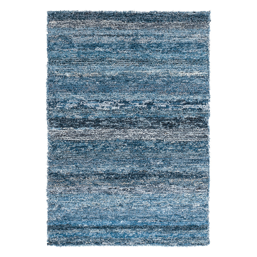 Denim Chindi Hand Hooked Cotton Rug | Blue