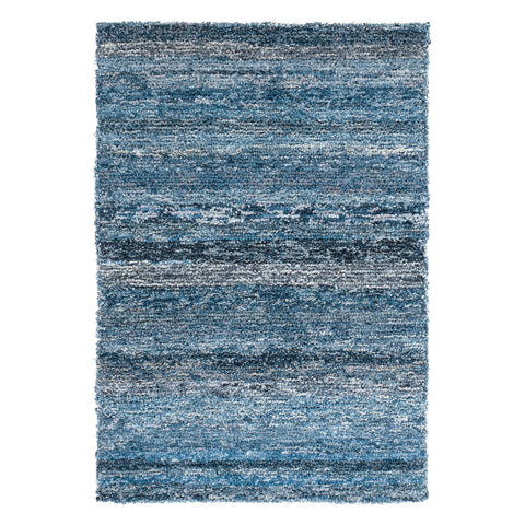 Denim Chindi Hand Hooked Cotton Rug | Blue