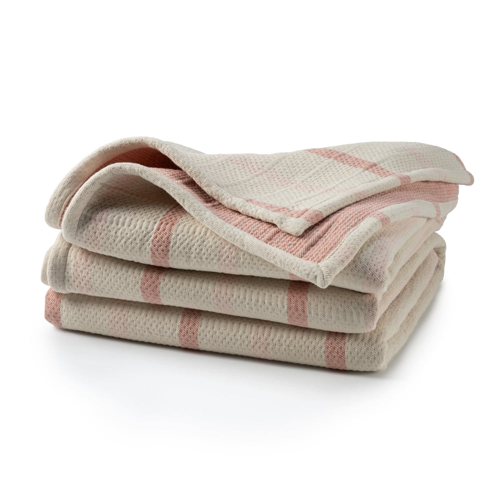 Lowen Stripe Blanket | Rose Quartz