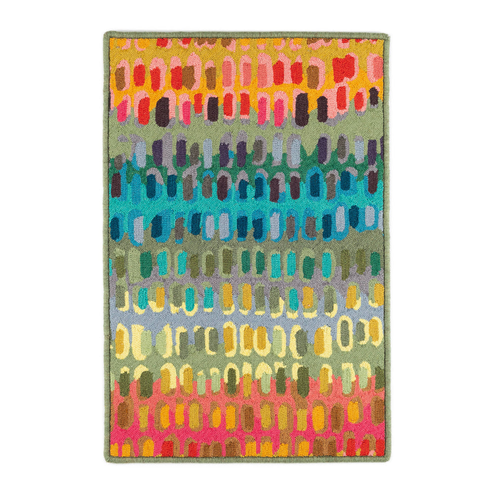 Paint Chip Hand Micro Hooked Wool Custom Rug | Multi