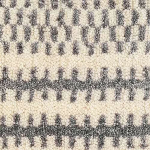 Tracks Hand Loom Knotted Wool Rug Swatch | Grey