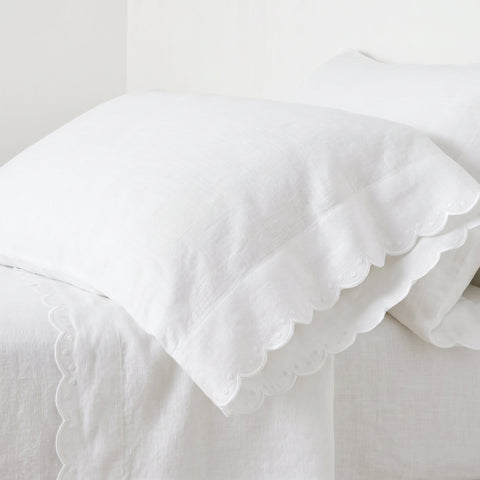 Airlie Embroidered Pillowcases | White