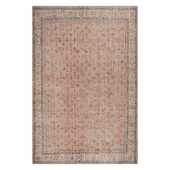 Karessa Traditional Bordered Washable Rug | Peach