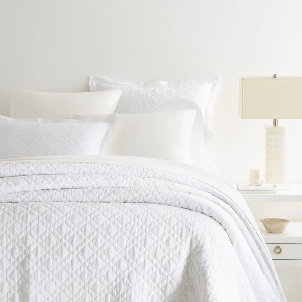 Washed Linen Quilt | White